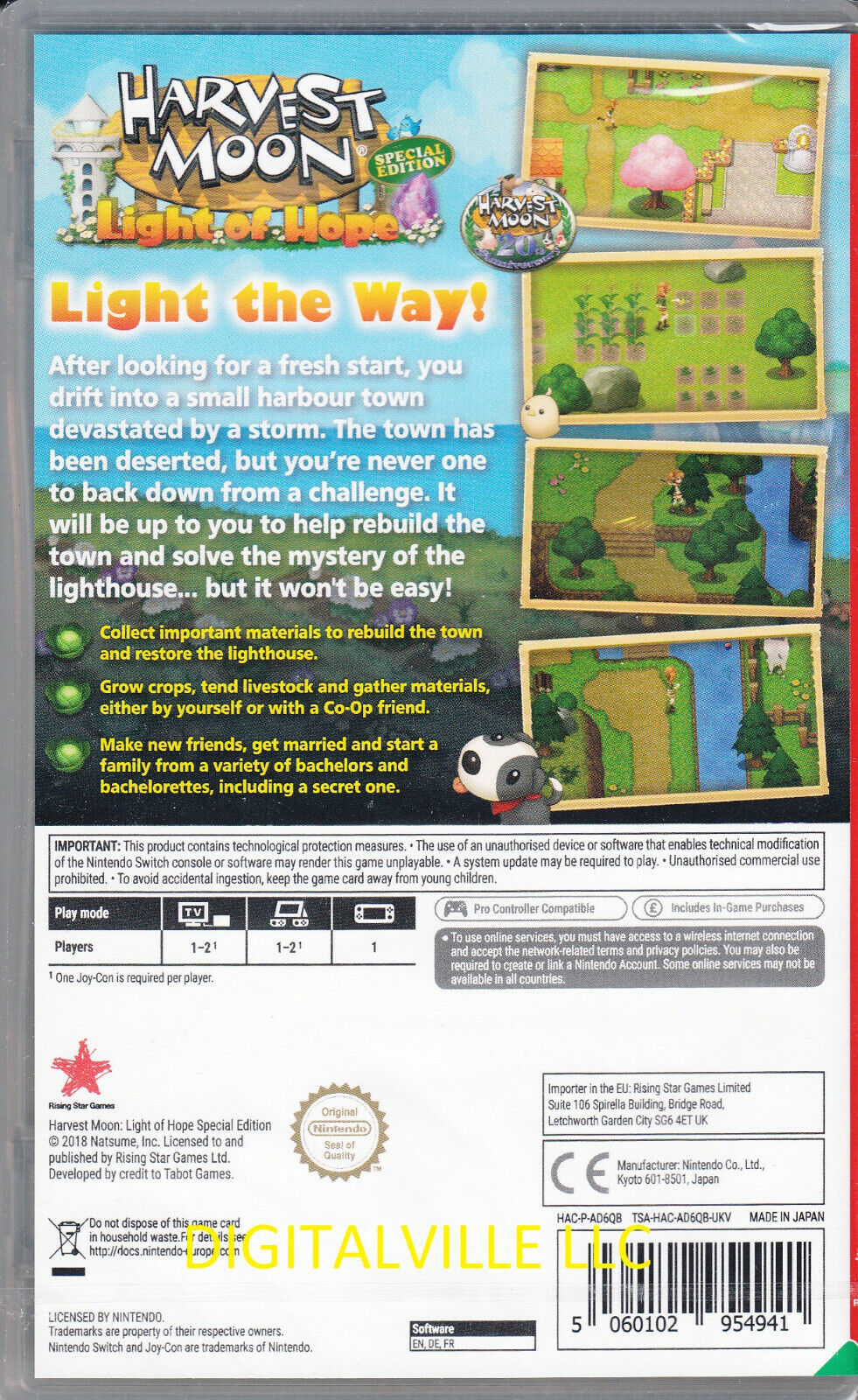 Harvest Moon Light of Hope Special Edition Switch Brand New Factory Sealed