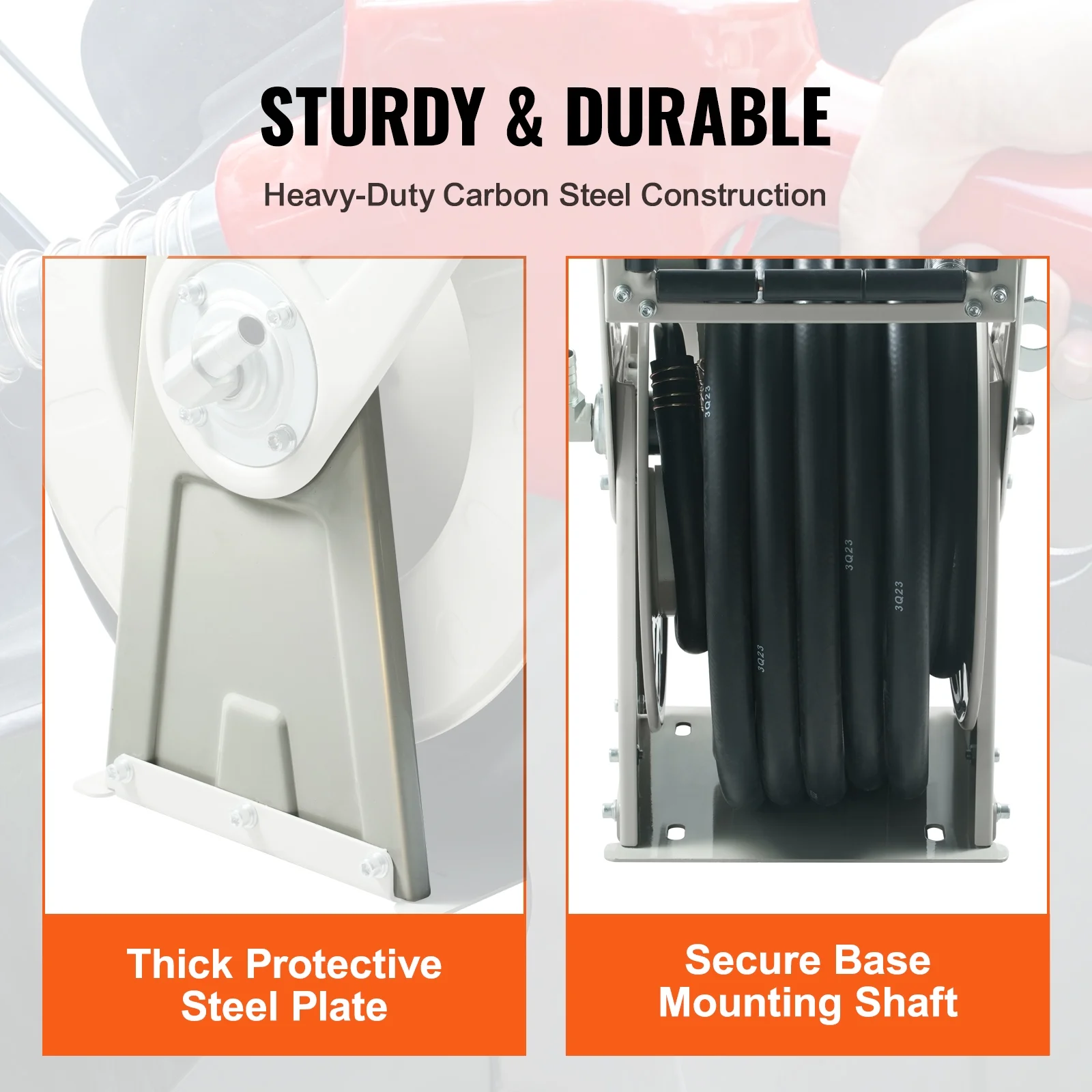 SKYSHALO Fuel Hose Reel Retractable Diesel Hose Reel 3/4