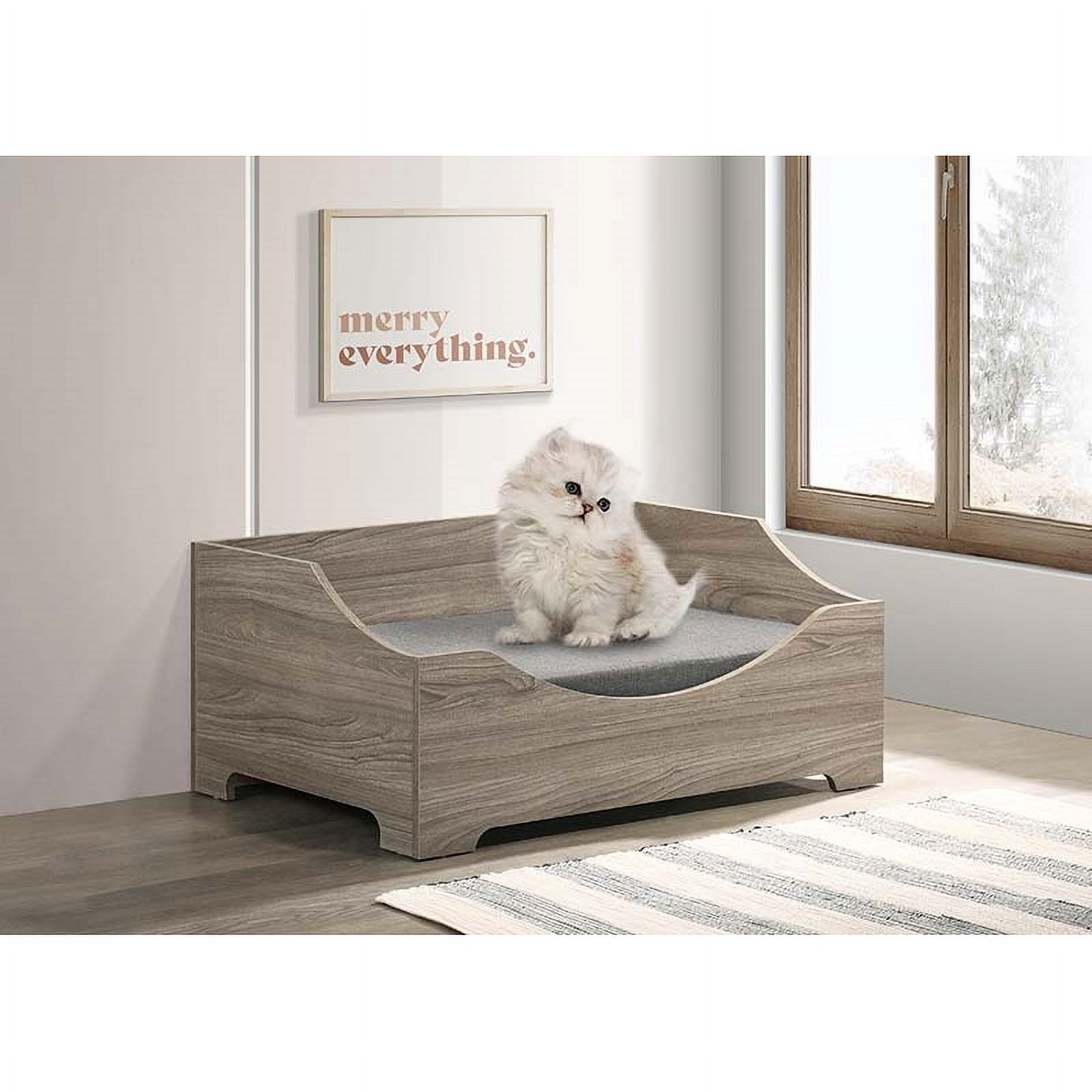 Progressive Furniture ZoZo Pet Bed W/Cushion in Sand/Gray