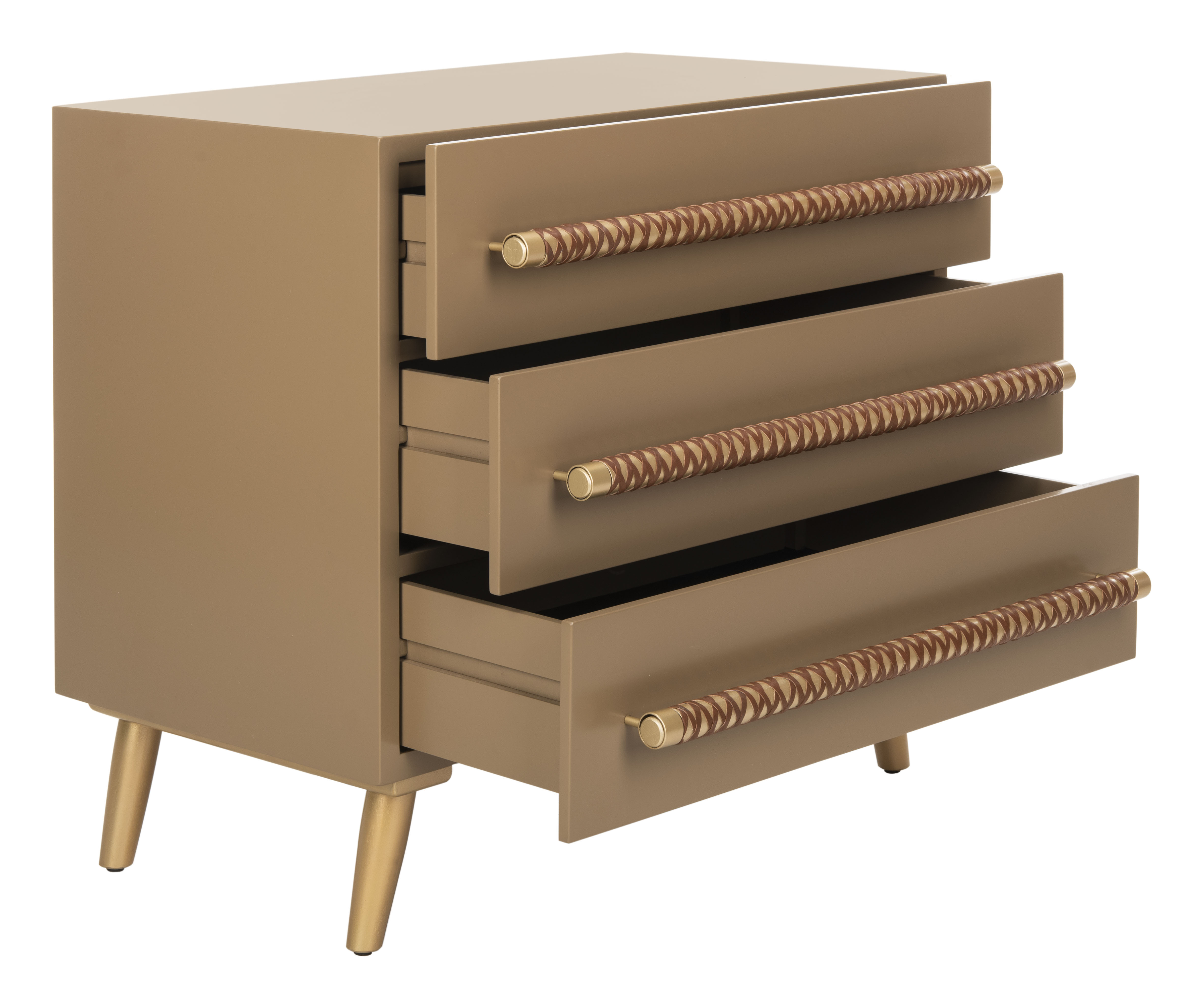 SAFAVIEH Raquel Solid Classic 3 Drawer Chest, Light Brown