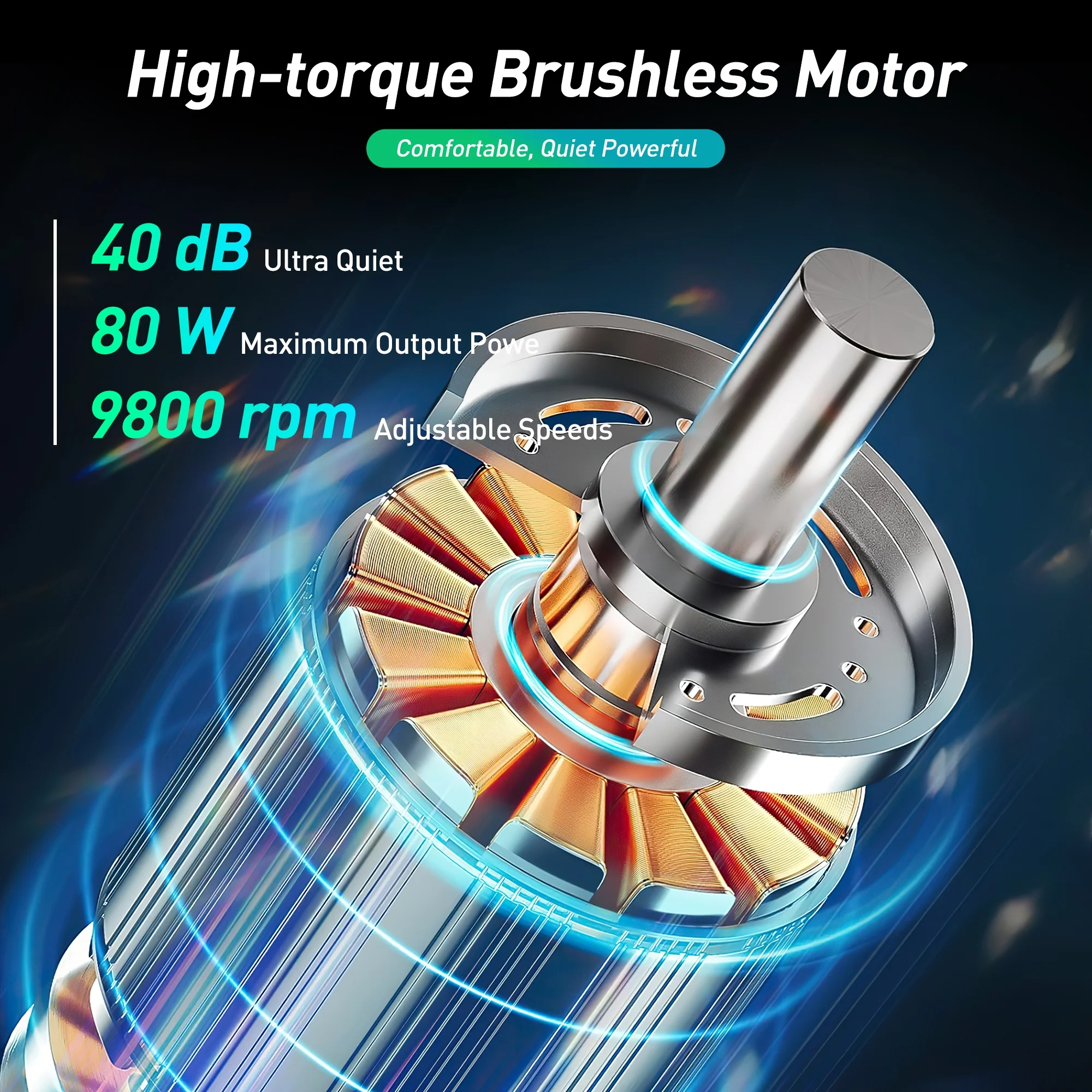 Massage Gun Deep Tissue, Muscle Percussion Back Neck Head Handheld Hammer Massager for Athletes, 99 Speed Level with LED Display Screen, Long Battery Life with 10 Heads