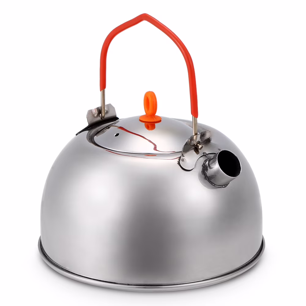 Lixada Stainless Steel Tea Kettle, Portable Camping Hiking Water Kettle, Teapot Coffee Pot, 0.6L