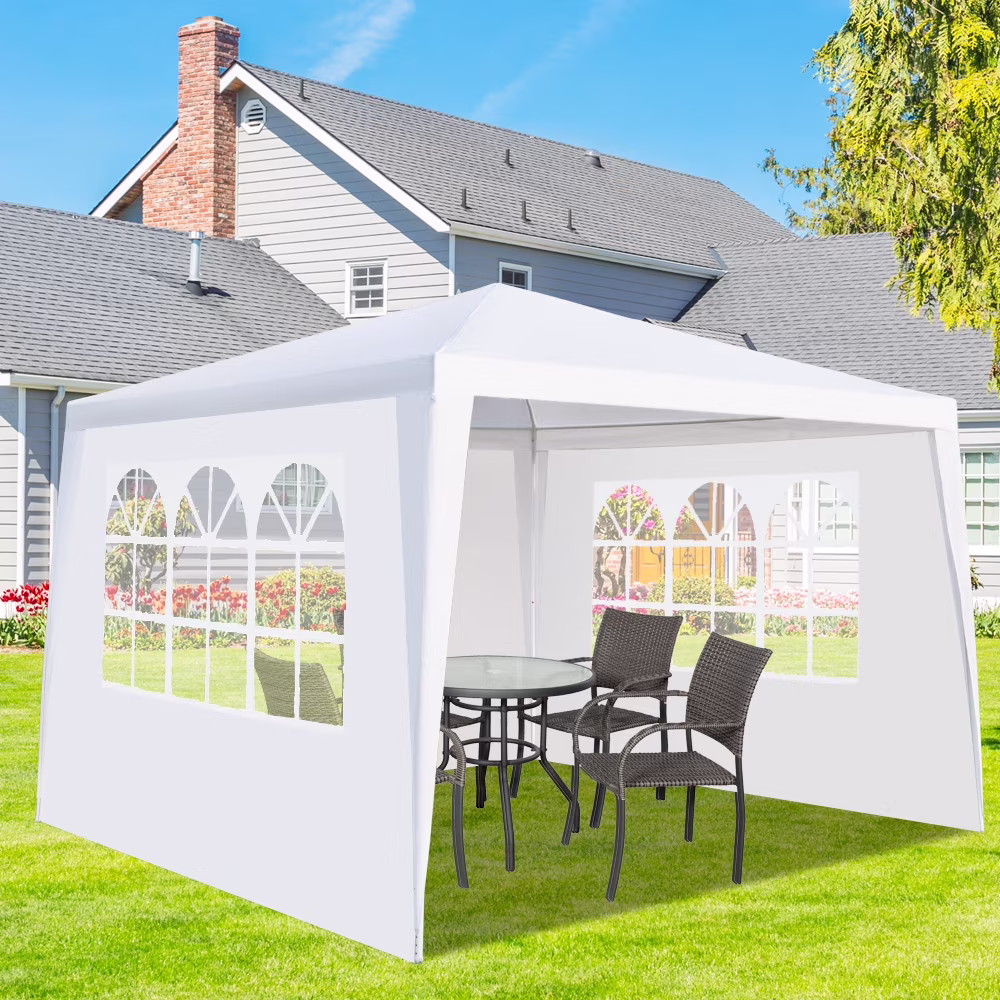 UBesGoo 10'x10' Garden Outdoor Canopy Party Wedding Tent Gazebo Pavilion W/3 Window Wall