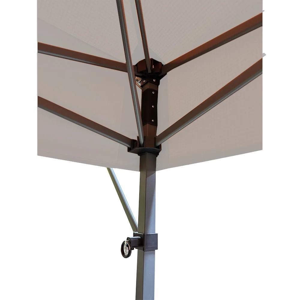 Garden Winds Replacement Canopy Top Cover Compatible with The MasterCanopy 10' X 10' with Double Awnings - RipLock 350 - Slate Gray