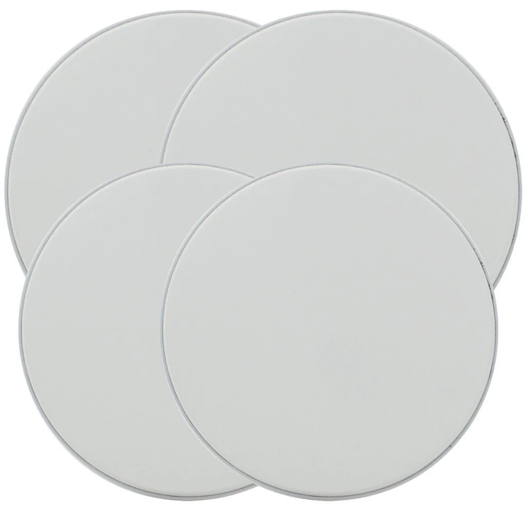Range Kleen 501 4 Pack Round White Burner Kovers with 2 Small 8.5 Inch and 2 Large 10.5 Inch