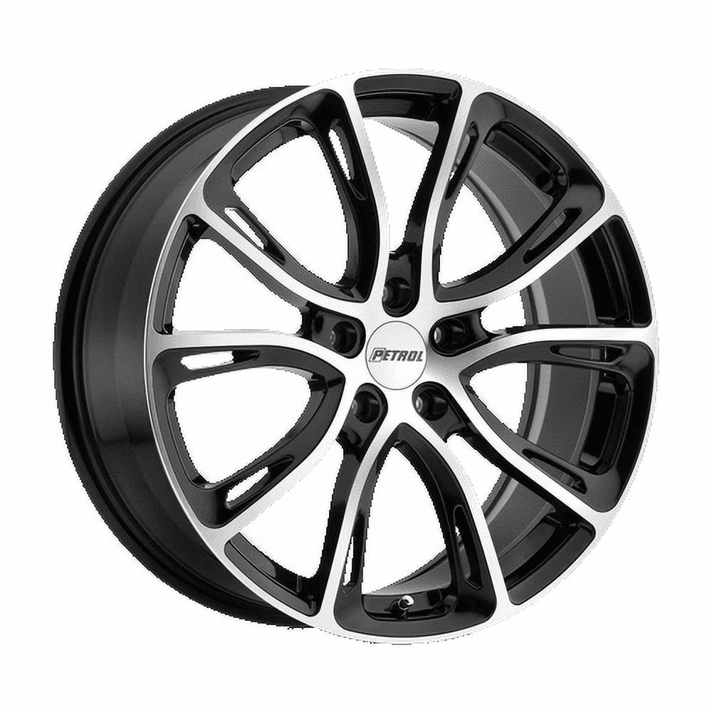 Petrol P5A 19X8 5X112 32Et 72.1Cb Gloss Black W/ Machined Cut Face Wheel