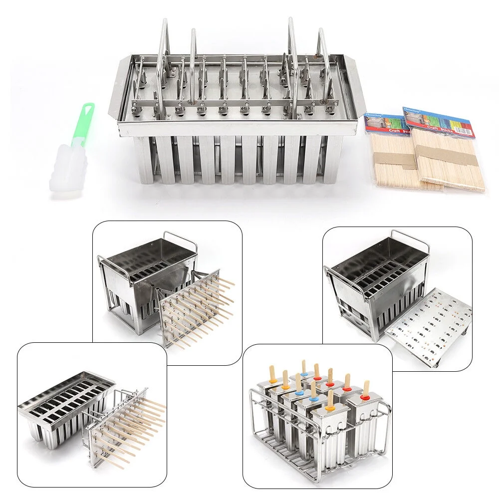 10/20/30Pcs Stainless Steel Ice Cream Sticks Mold Ice Popsicle Mold Pop Holder