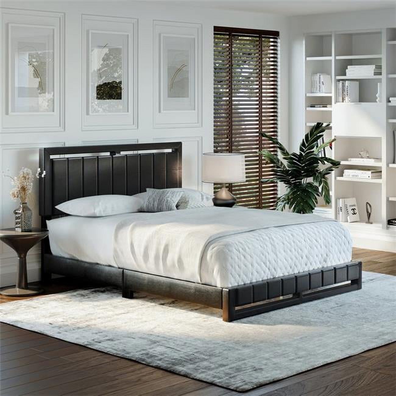 Boyd Sleep BMPBBK201EK Beau Faux Leather Upholstered Platform Bed