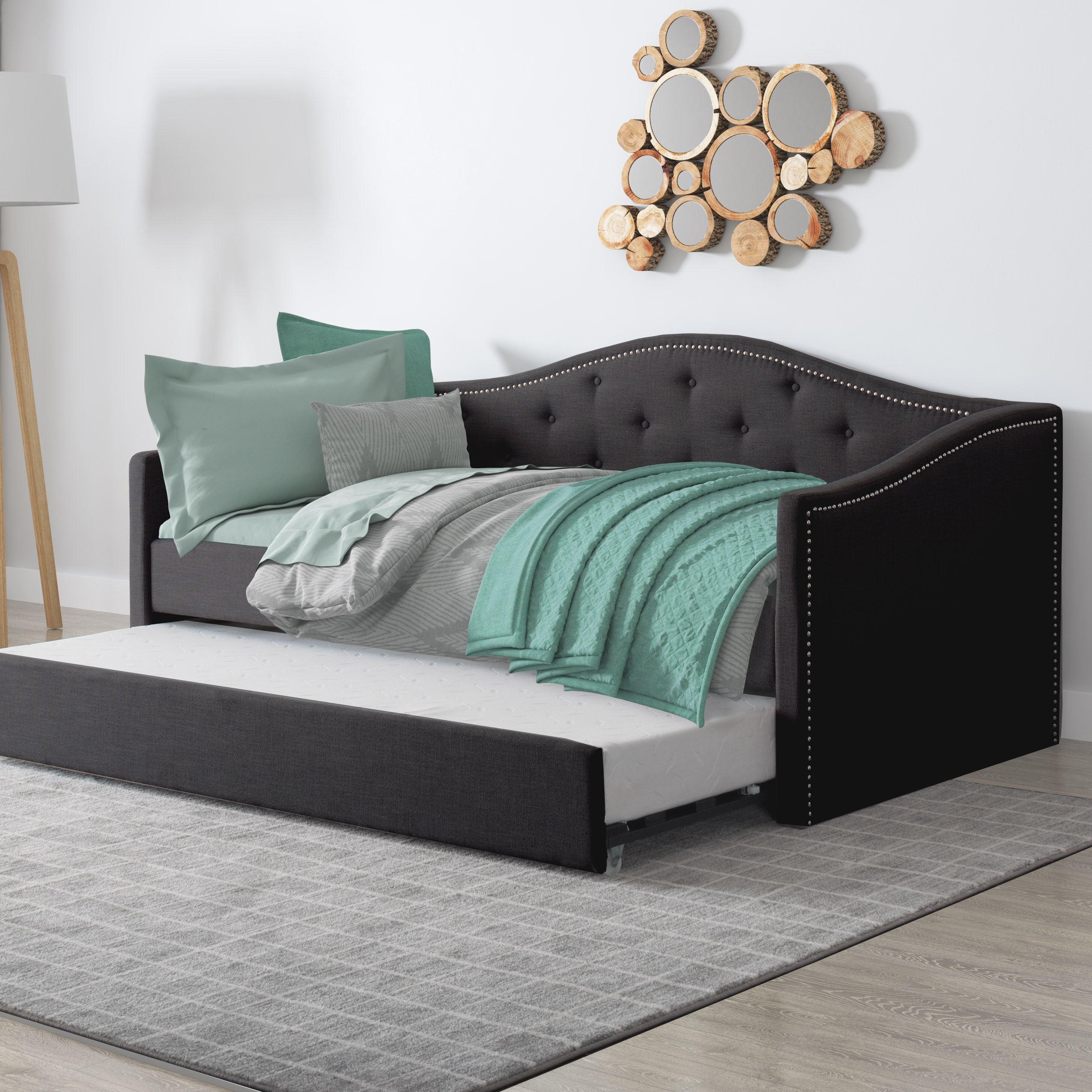 Copper Grove Amara Twin Pull Out Bed Dark Grey