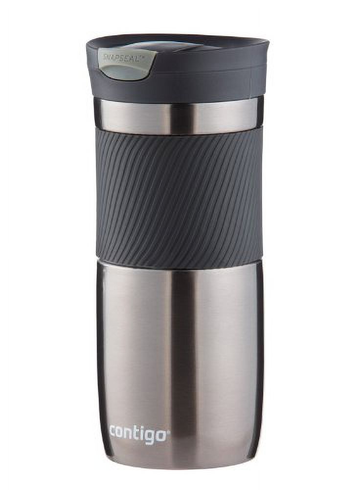 Byron Snapseal Stainless Steel Travel Mug, 16 Oz, Gunmetal