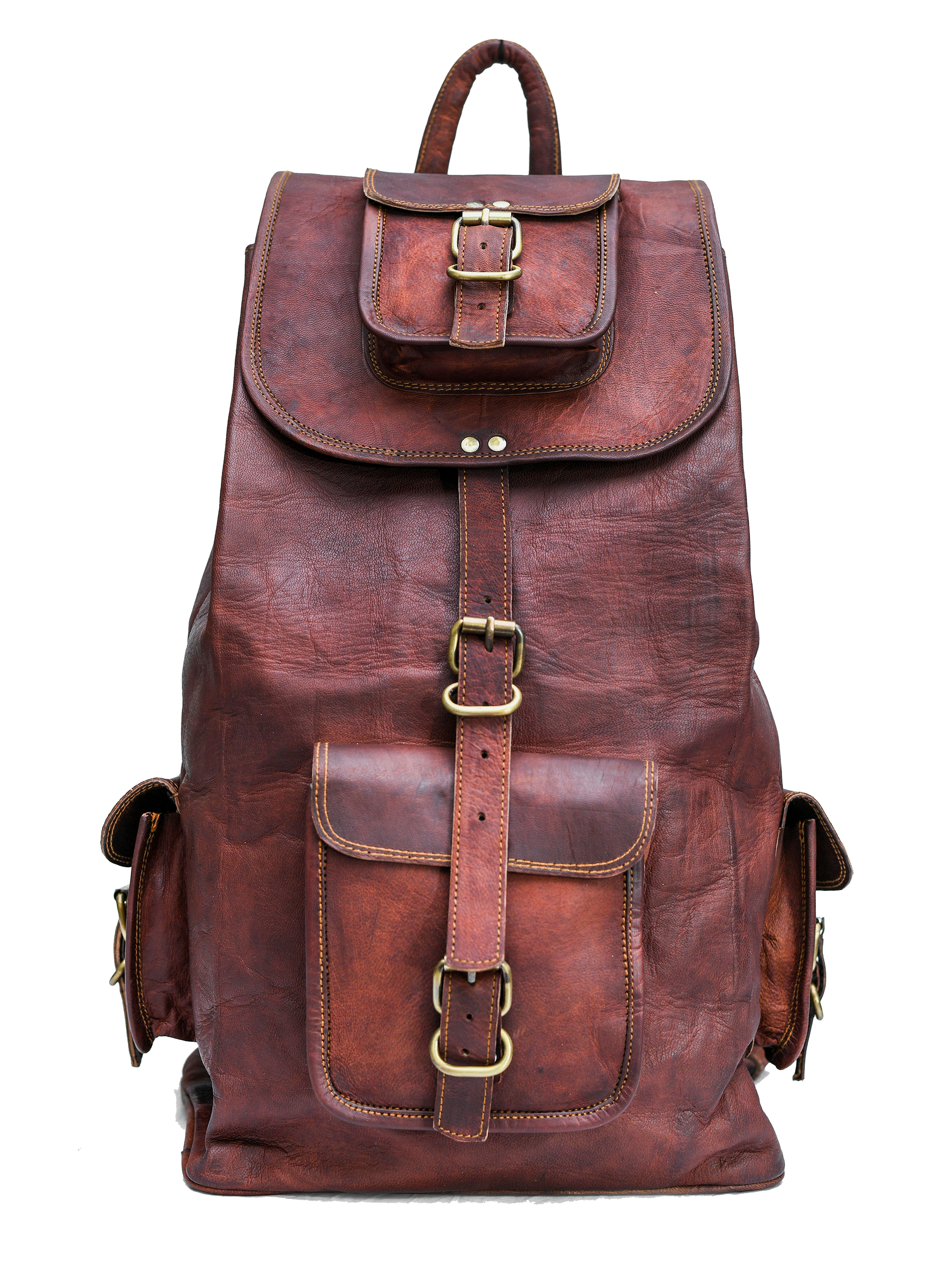 Leather Backpack Handmade Genuine Leather Backpack College Bag travel bag laptop bag for him and her.
