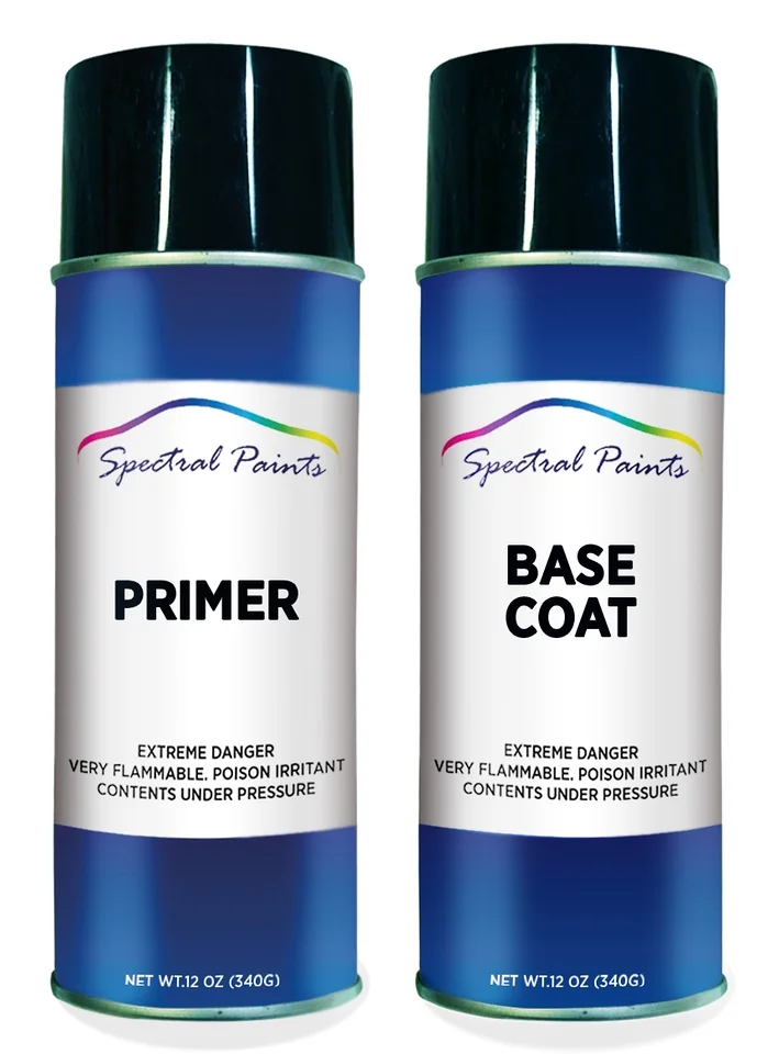 Spectral Paints Compatible/Replacement for Volkswagen G5U Porcelain Blue Metallic: 12 oz. Primer & Base Touch-Up Spray Paint