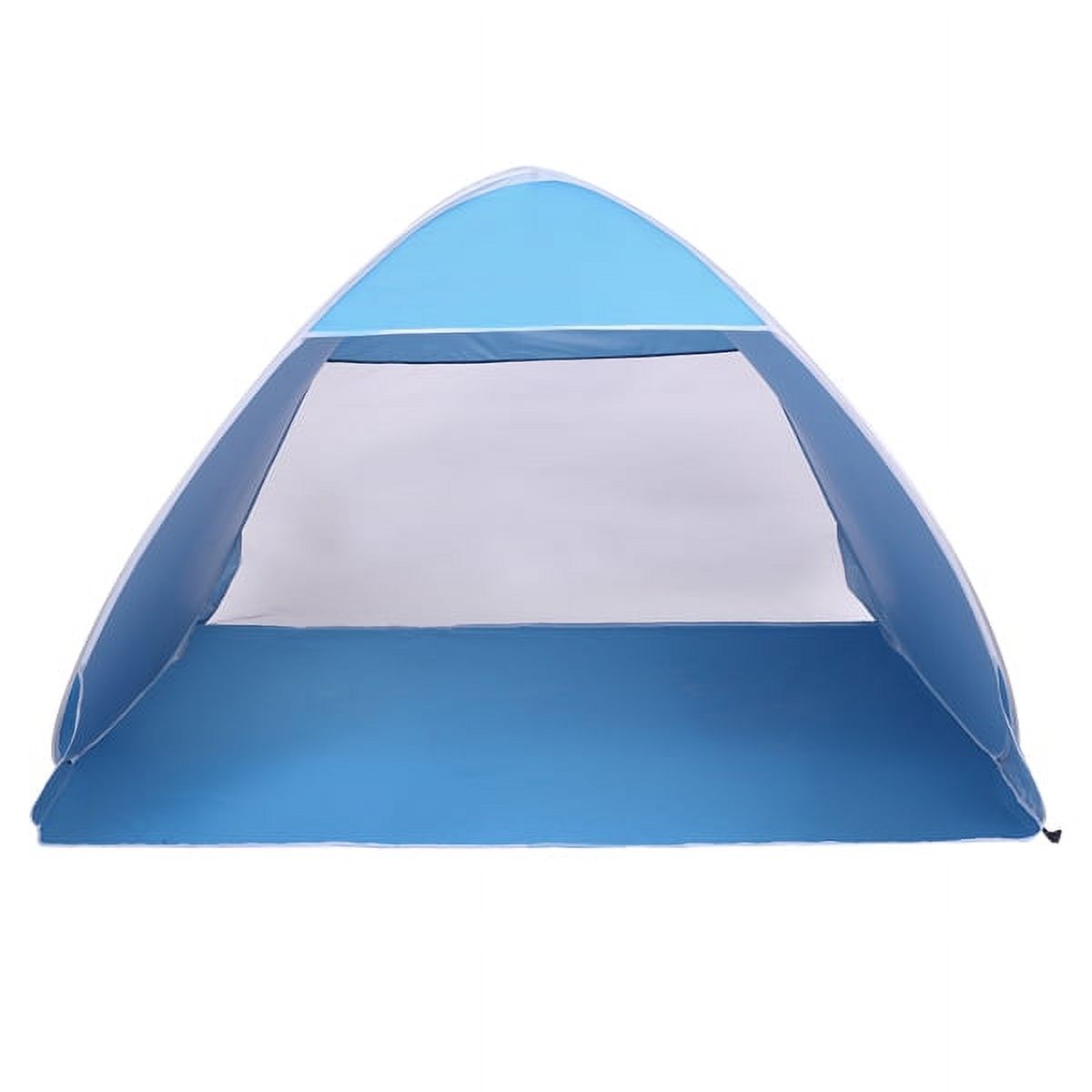 Bornmio 2-3 Person Beach Tent Pop Up Sun Shelter Tent Big Automatic Sun Umbrella 2-3 Person fishfingf Beach Shelter Blue