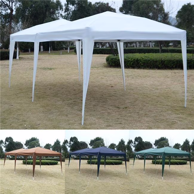 10 x 20 ft. Outdoor EZ Pop Up Folding Party Tent Cross Bar - White - 10 x 20 ft.