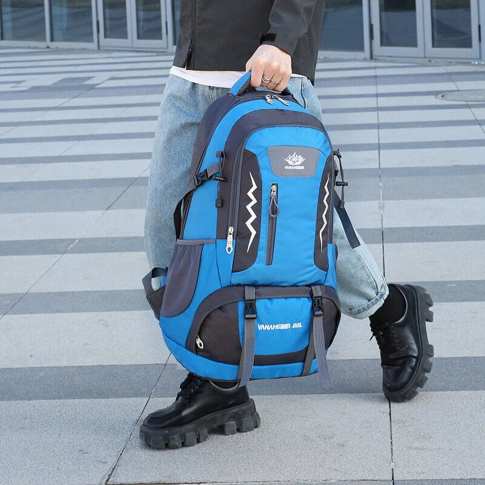 Hiking Backpack,42 L Expandable Travel Backpack Flight Approved,Camping,Backpack