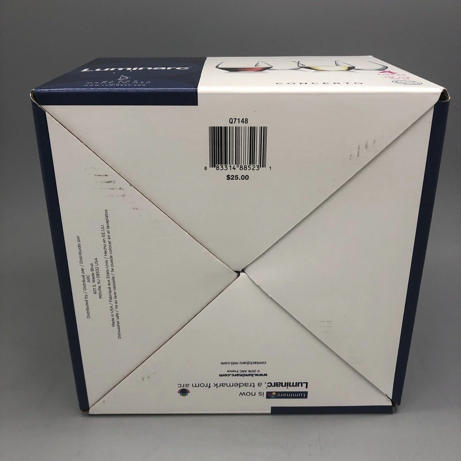 Luminarc Concerto Stemless Wine (Set of 4), 19 oz, Clear