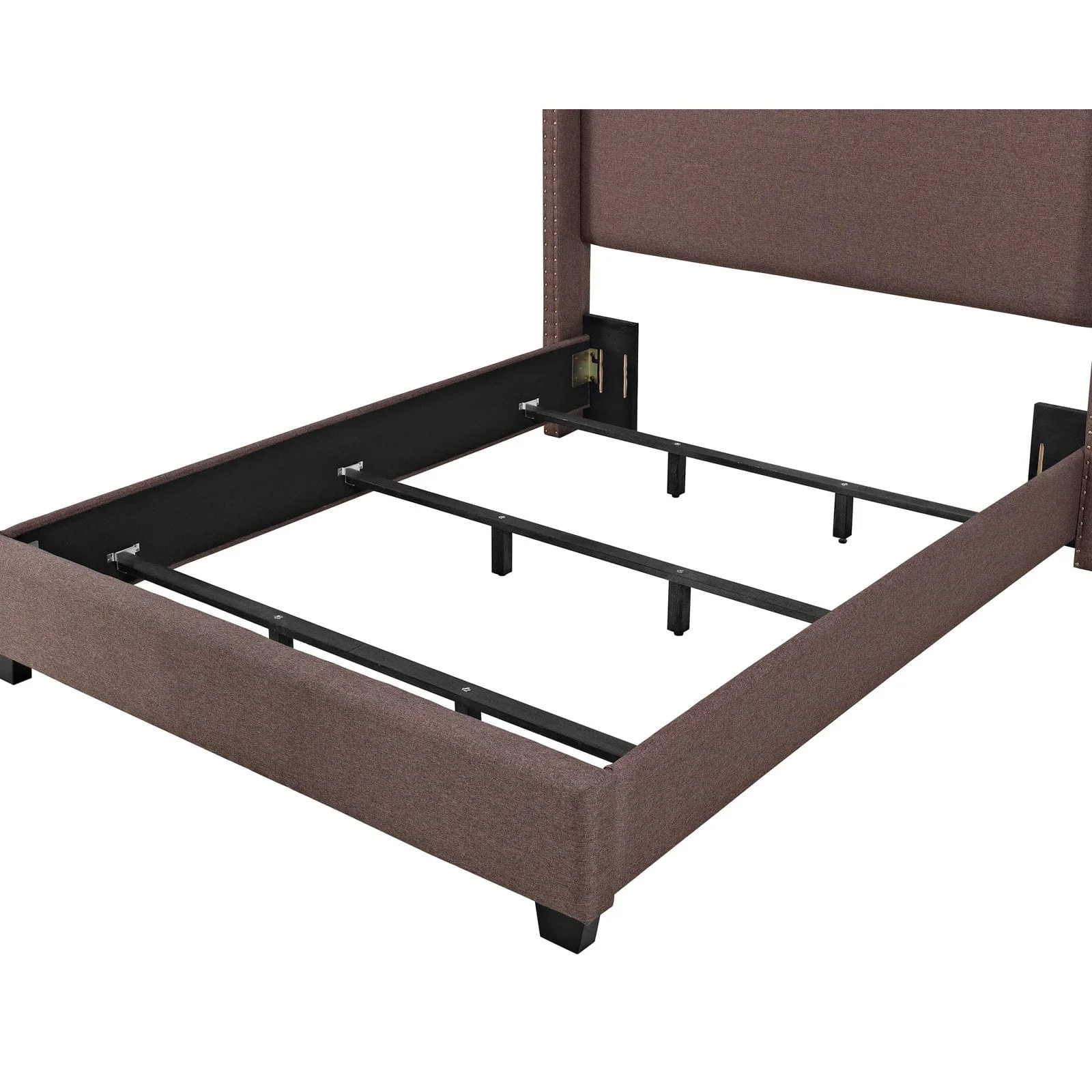 Casey Wingback Upholstered Queen Bed In Bourbon Linen