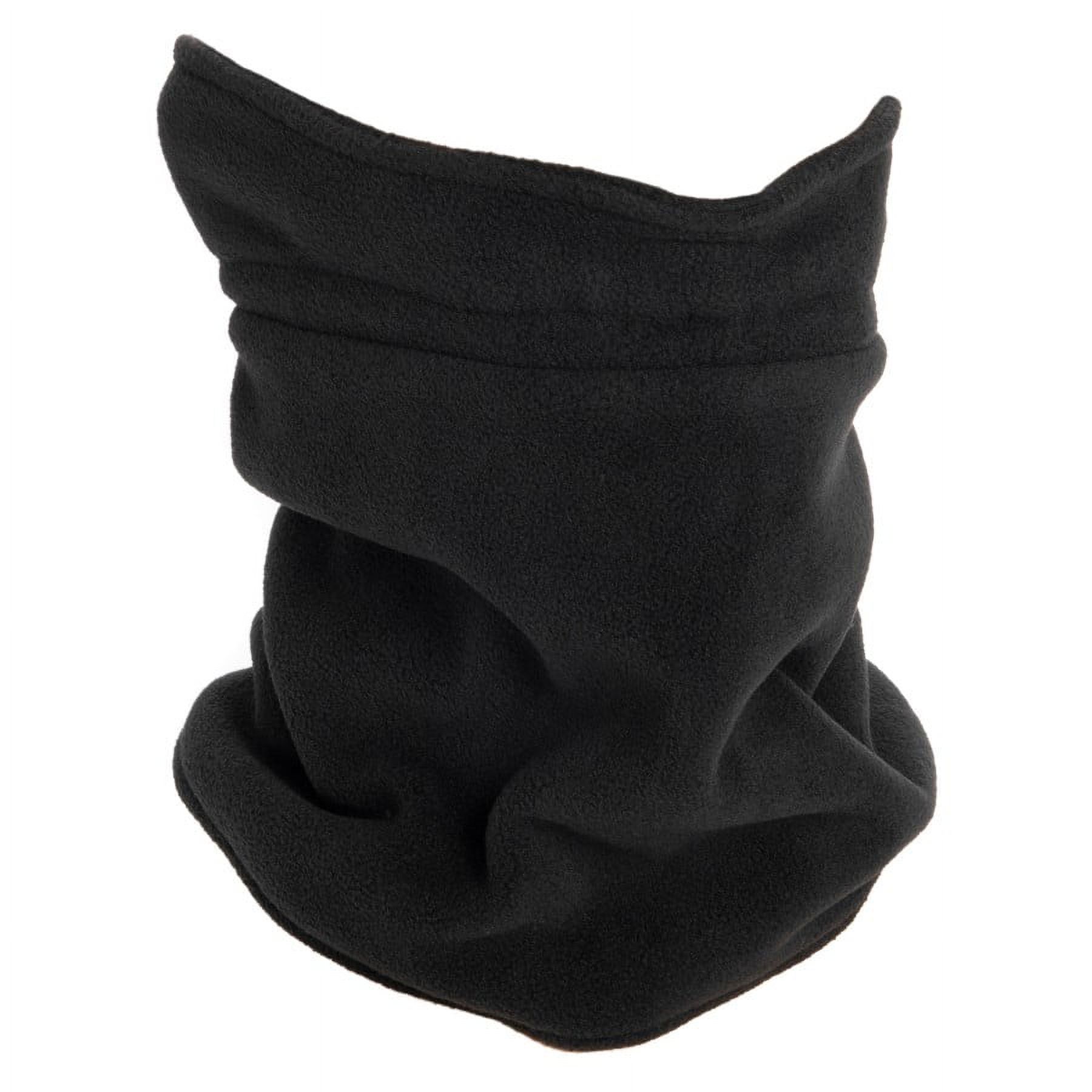 MUK LUKS Quietwear Unisex Fleece Neck Gaiter, Black, One Size Fits Most