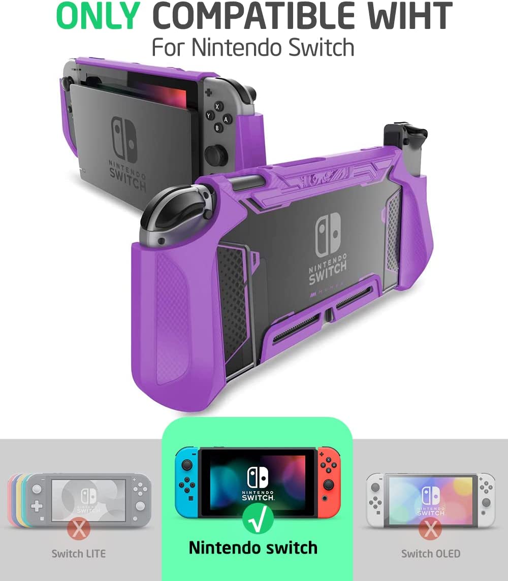 Dockable Case for Nintendo Switch TPU Grip Protective Cover Case Compatible with Nintendo Switch Console