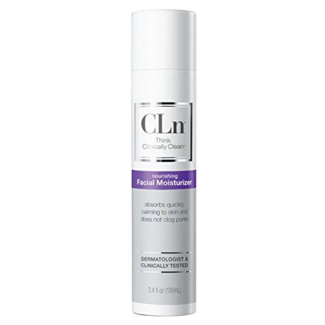 CLn® Facial Moisturizer - Lightweight Lotion with Ceramide Complex. For Sensitive, Normal, or Oily Skin Prone to Acne, Redness or Irritation, Fragrance-Free & Paraben-Free. Non-Comedogenic. 3.4 fl oz.