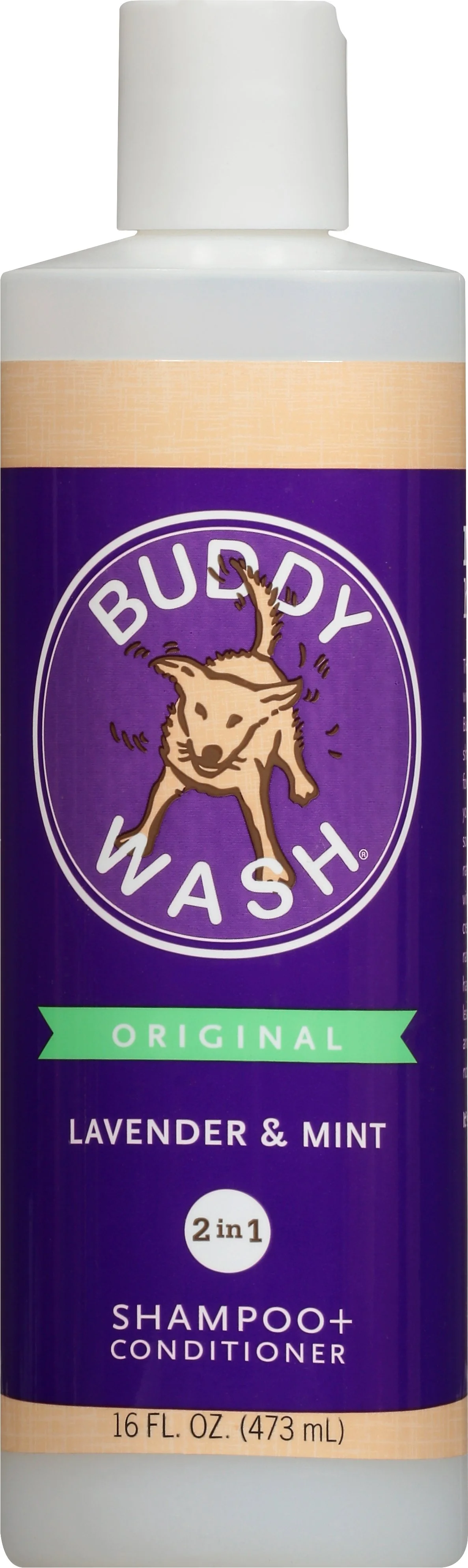 Buddy Wash 2-in-1 Dog Shampoo and Conditioner for Dog Grooming, Lavender & Mint, 16 oz. Bottle