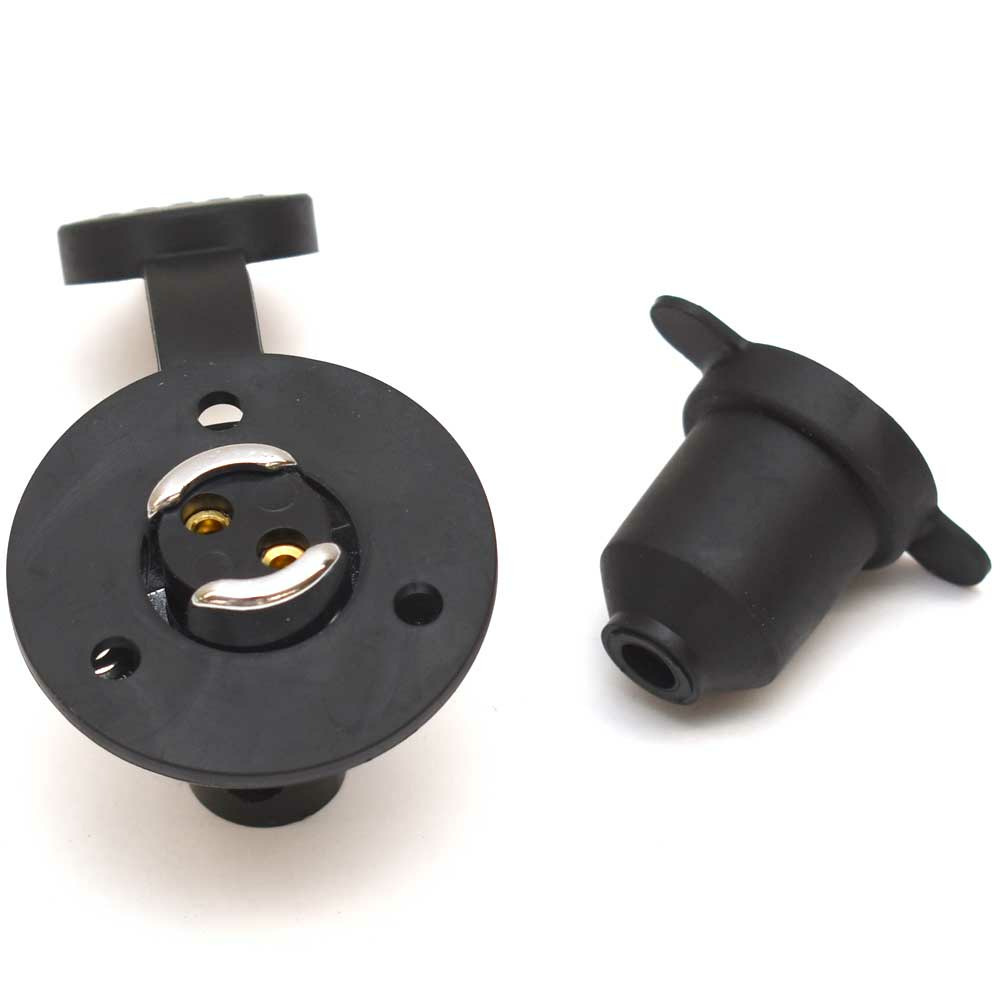 Perko 1189DP0CHR Chrome-Plated Brass Watertight Deck Connector with Cap - 1-5/8