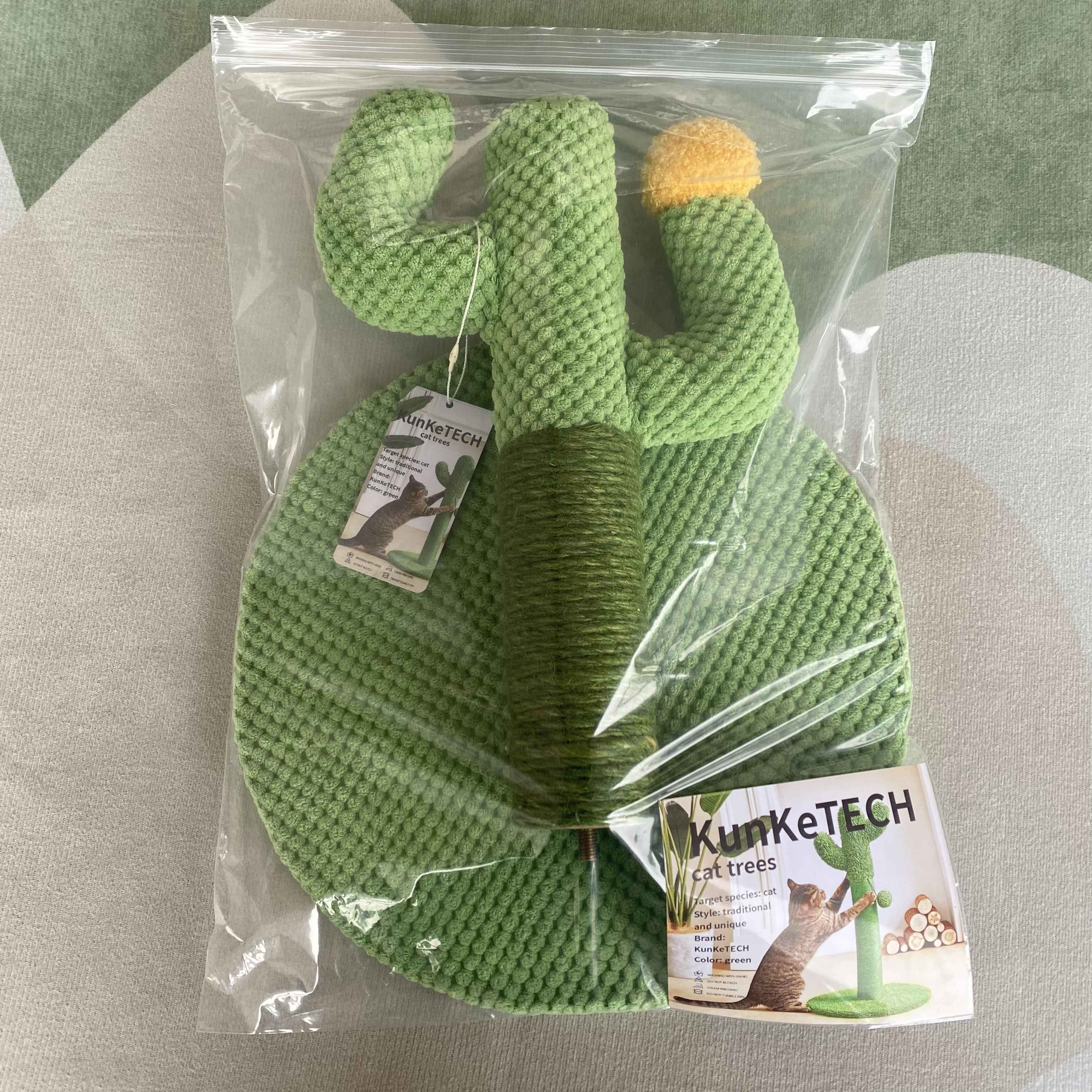 KunKeTECH Cat Tree  Cactus Cat Tower with Sisal Covered Scratching Post,  and  for Indoor Cats