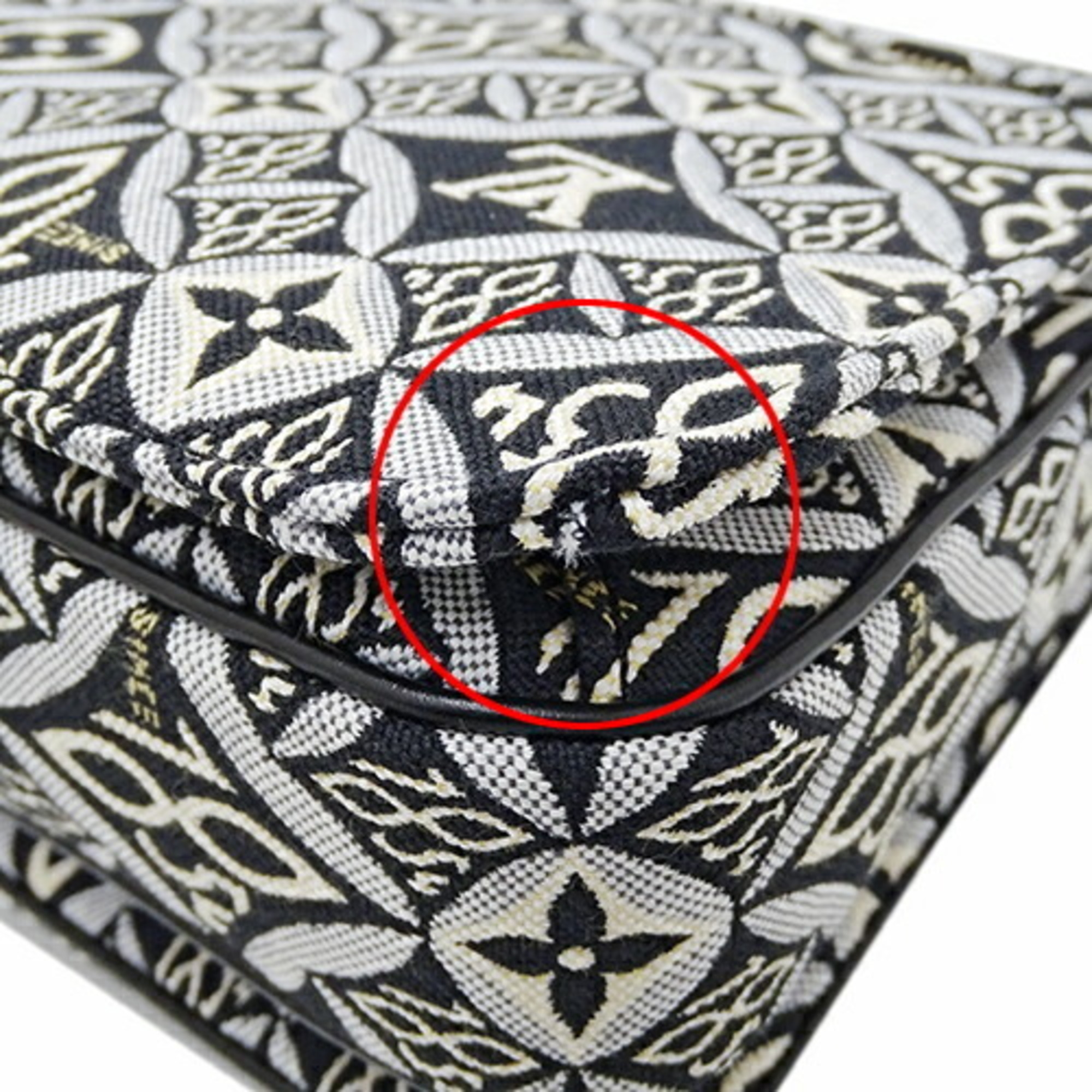 Pre-Owned Louis Vuitton LOUIS VUITTON Bag Monogram Jacquard SINCE 1854 Ladies Handbag Shoulder Pochette Metis MM Gray M57272 2020 Collection (Good)