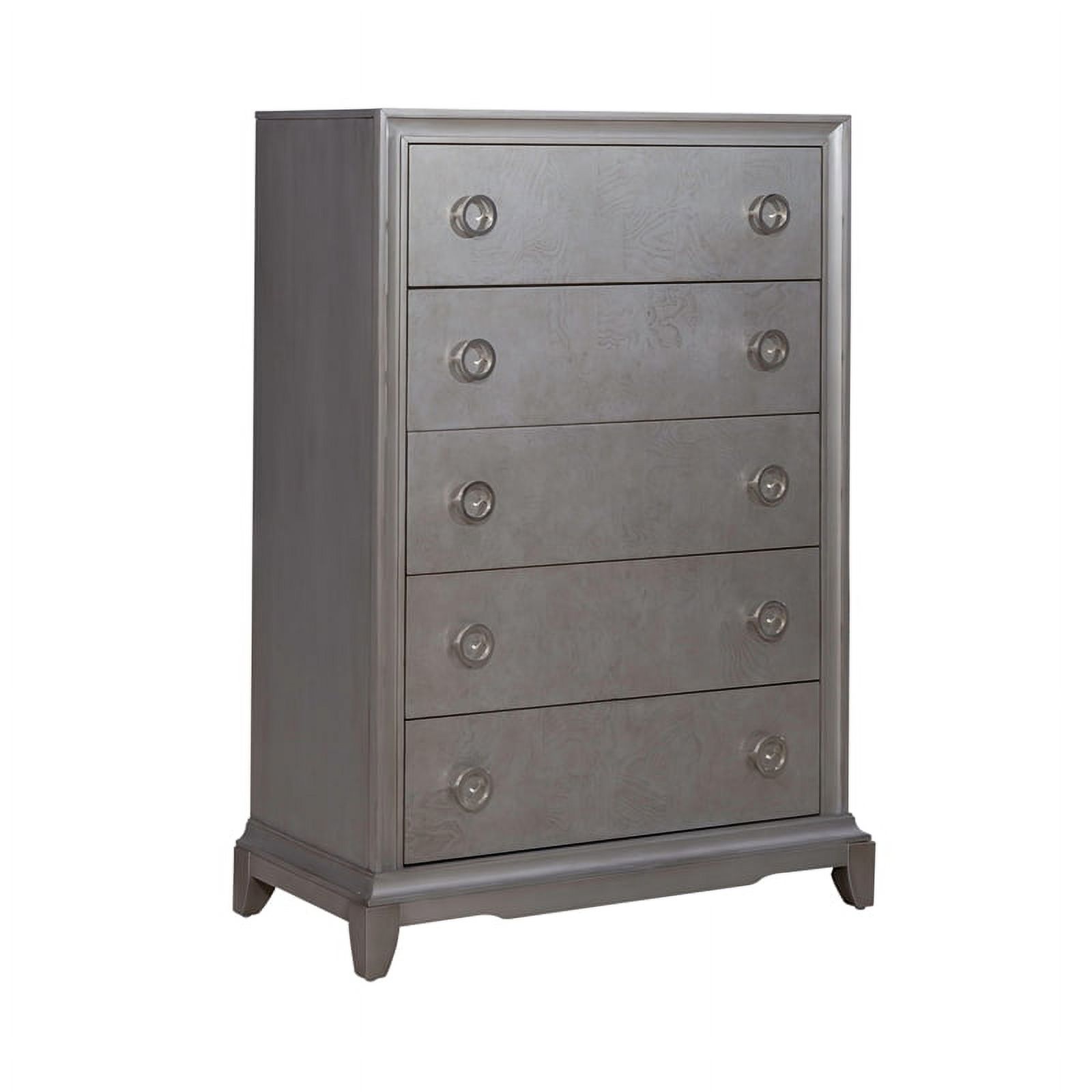Montage 5 Drawer Chest - Platinum Finish