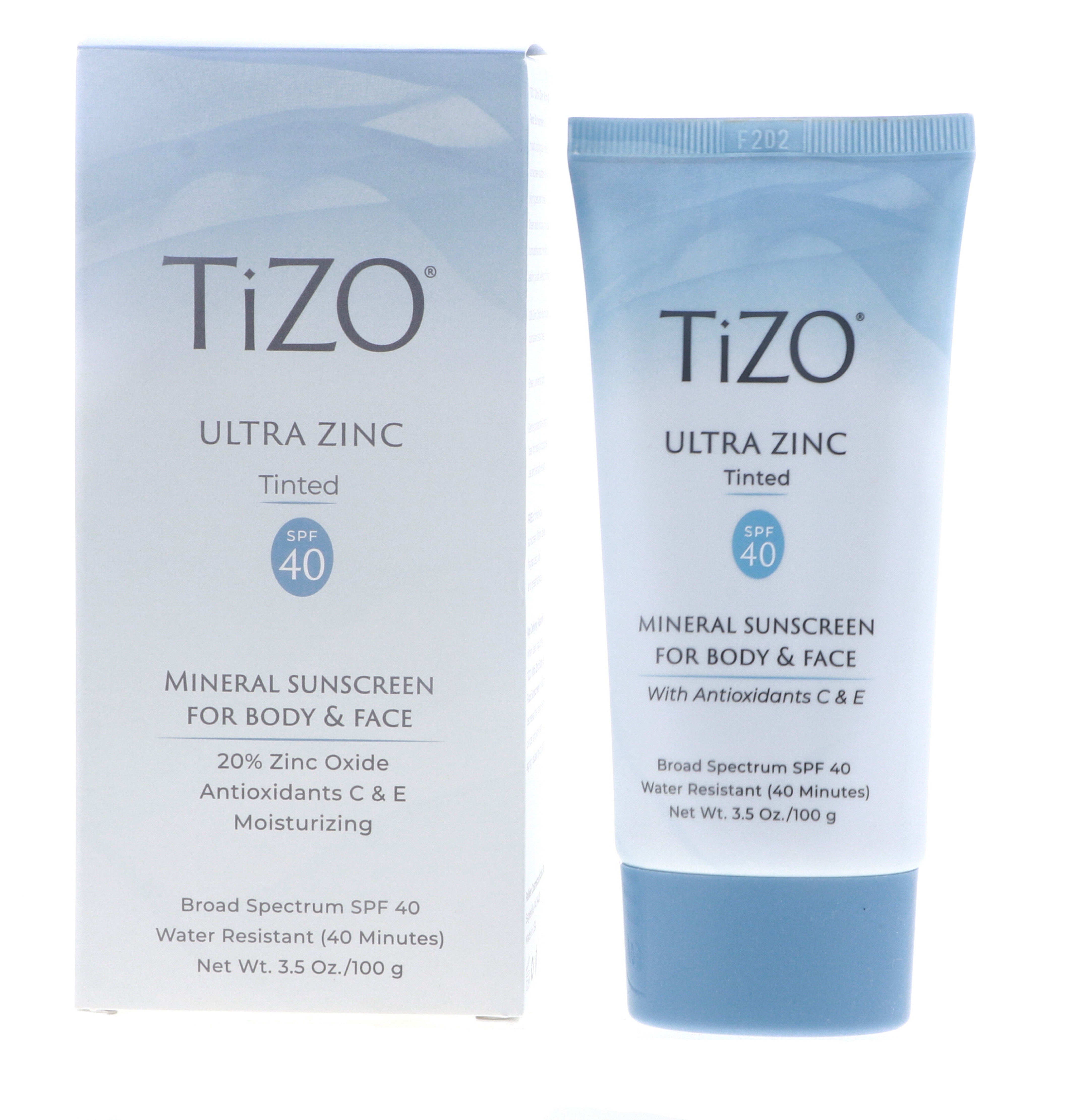 TIZO Ultra Zinc Body & Face Sunscreen Tinted SPF40, 3.5 oz