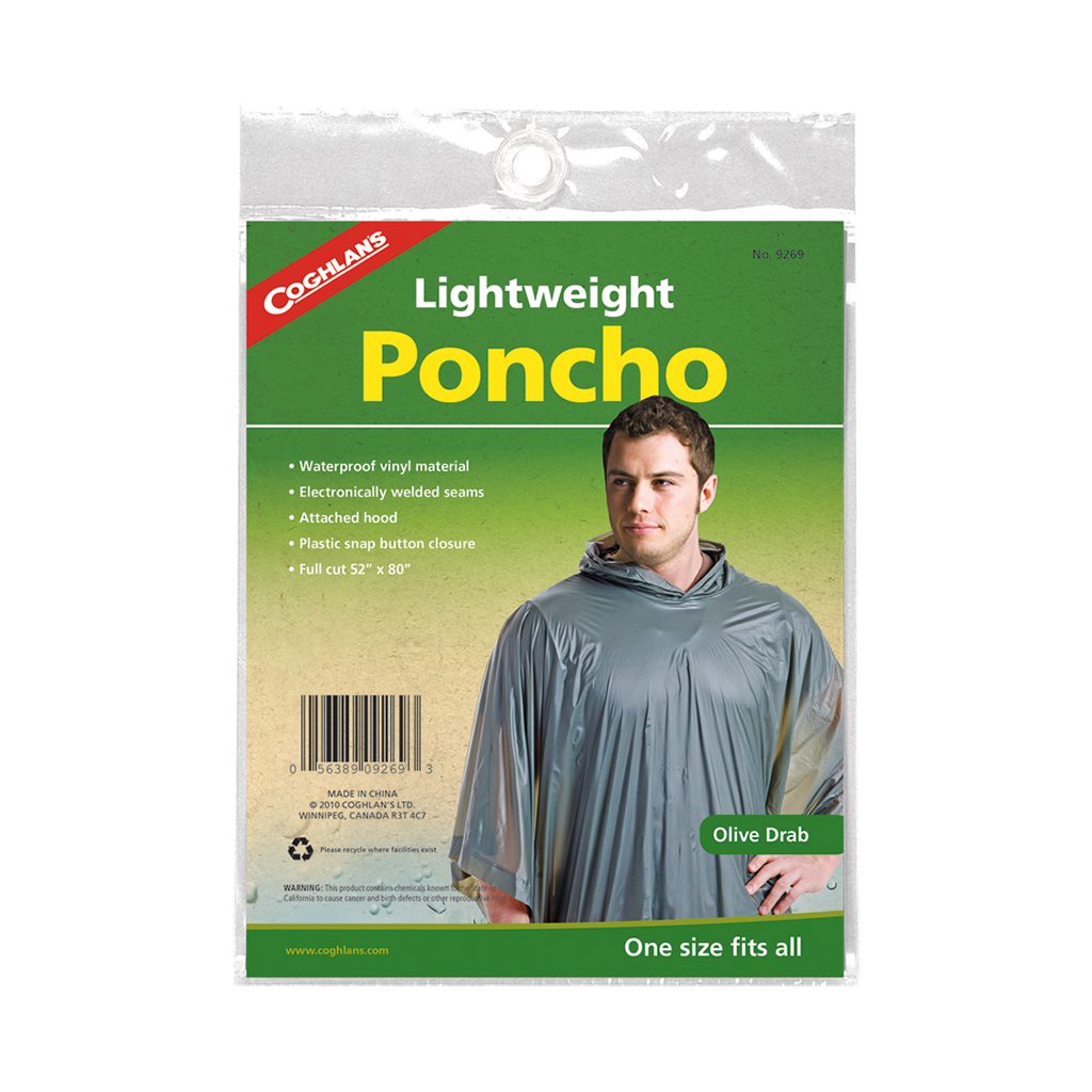 Coghlan's Vinyl Poncho Olive Drab 52