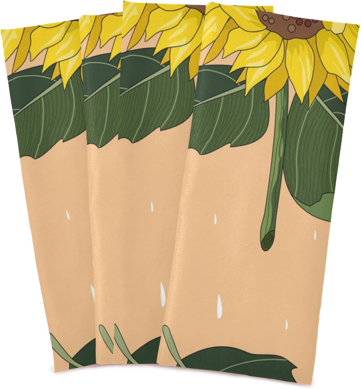 GZHJMY Sunflowers Autumn Kitchen Towels Set of 6 Dishcloths Hand Towels Tea Towels Ultra Absorbent for Cleaning Washing Drying Dishes Tableware 28'' x 18''