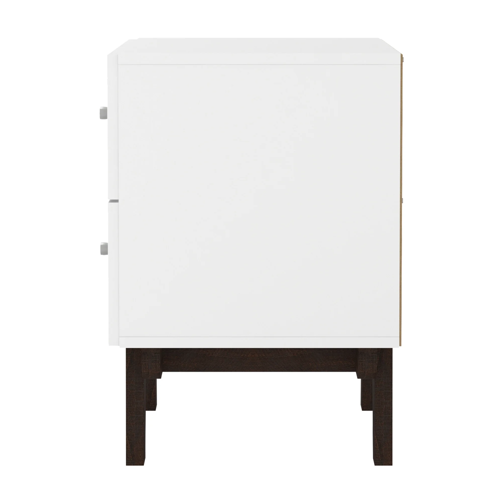 Kincaid Wood 2-Drawer Nightstand, Matte White, by Hillsdale Living Essentials