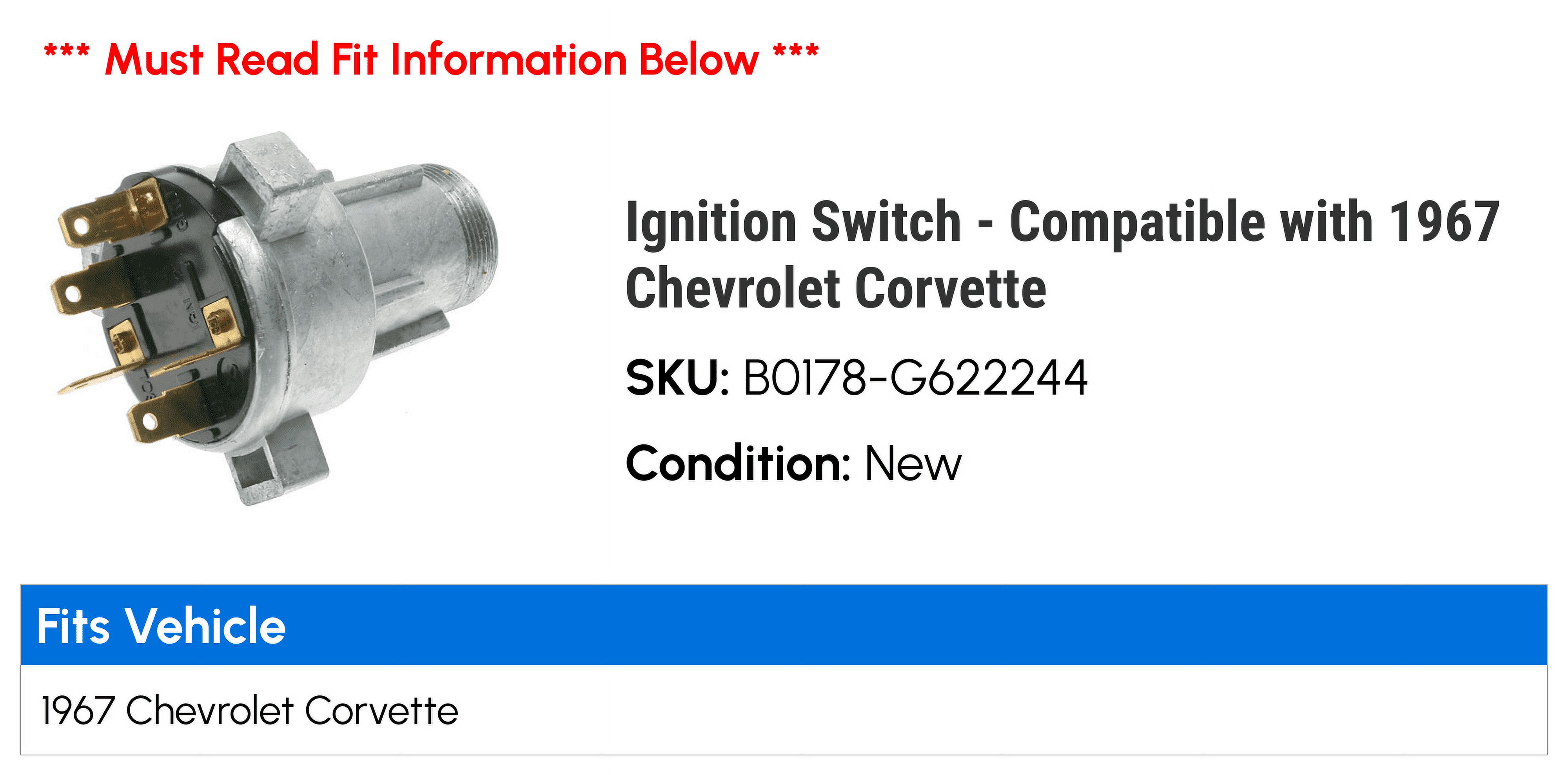 Ignition Switch - Compatible with 1967 Chevy Corvette