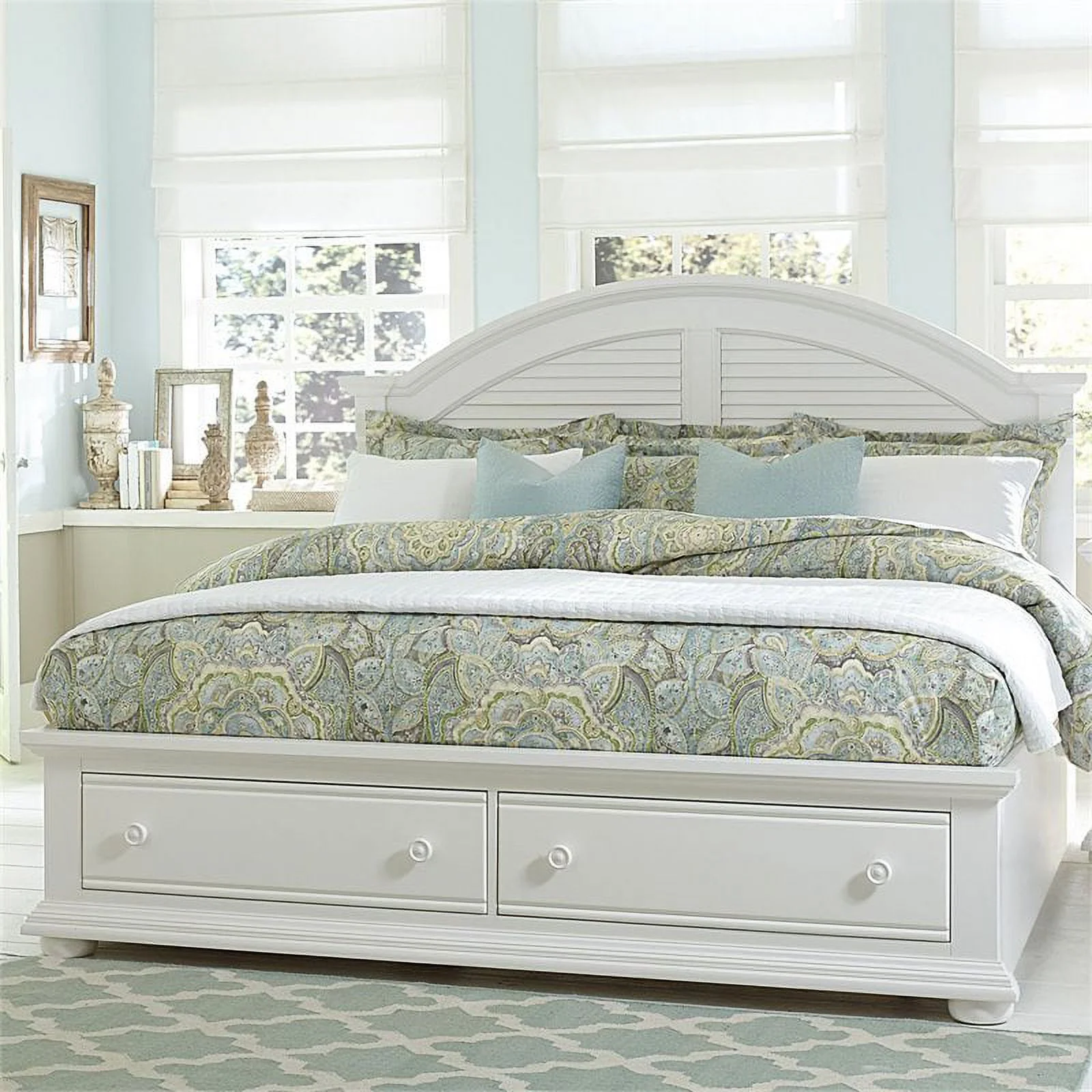 Summer House I White Queen Panel Headboard