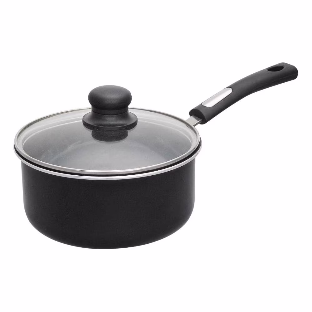 Alpine Cuisine 3 Qt Aluminum Nonstick Sauce Pan w/ Lid & Soft Touch Handle