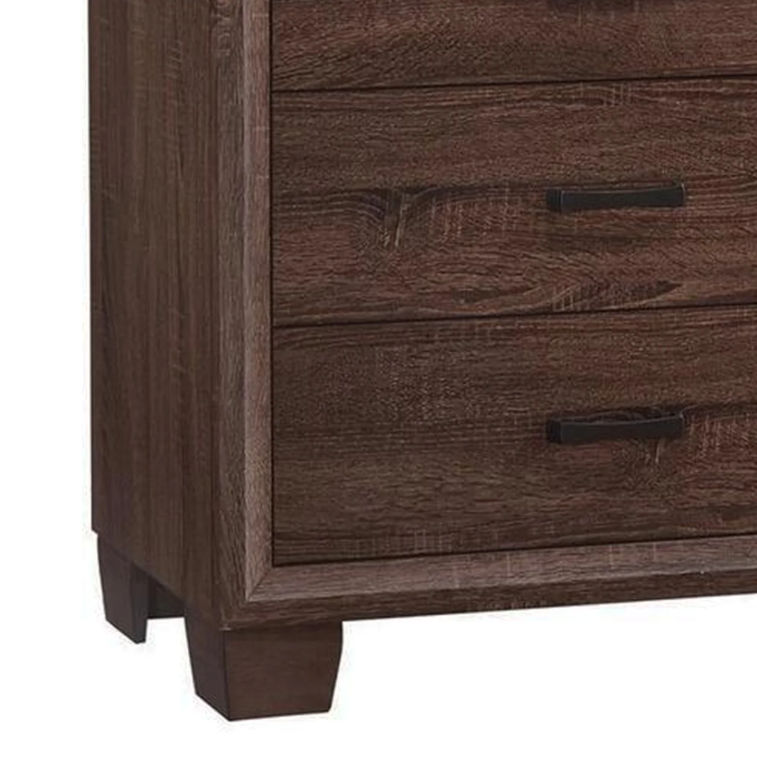 BenJara Transitional Six Drawer Dresser, Medium Warm Brown.