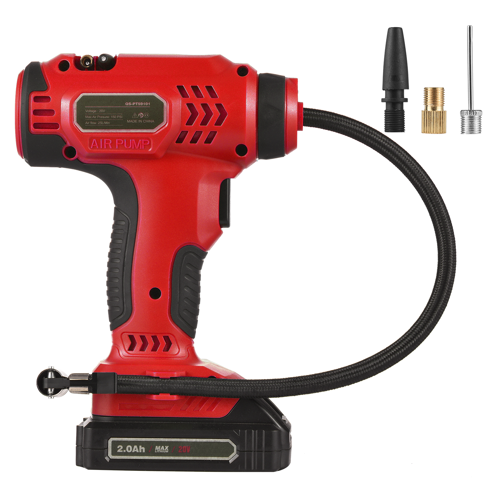 Geevorks Electric inflator,Tire Inflator 150 Inflator 150 PSI Fast r Auto Pump Pressure 2.0Ah Tire Pump Pressure Bike Ball Inflatables 150 PSI Portable Compressor Tire Pump LCD Air Compressor dsfen