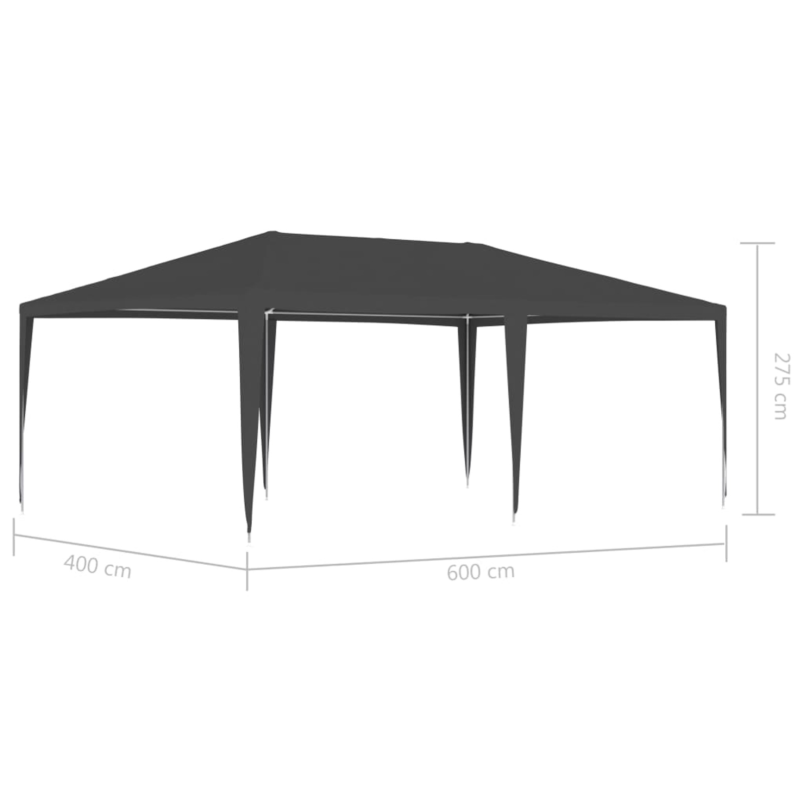 Carevas Professional Party Tent 13.1'x19.7' Anthracite 0.3 ozft²