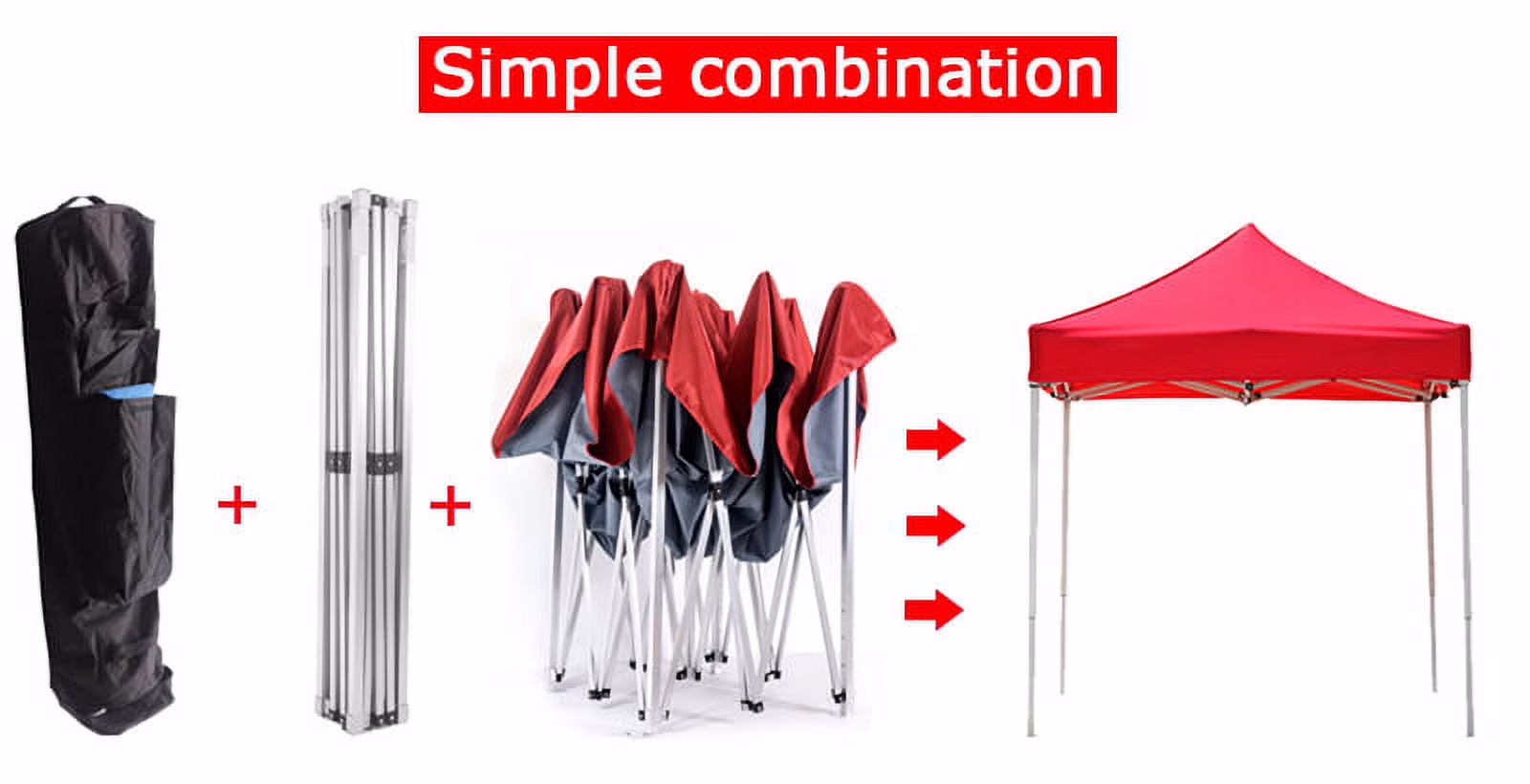 TECHTONGDA Folding Professional Aluminum Canopy Outdoor Party Tent Wheeled Commercial Instant Canopy with Carry Bag