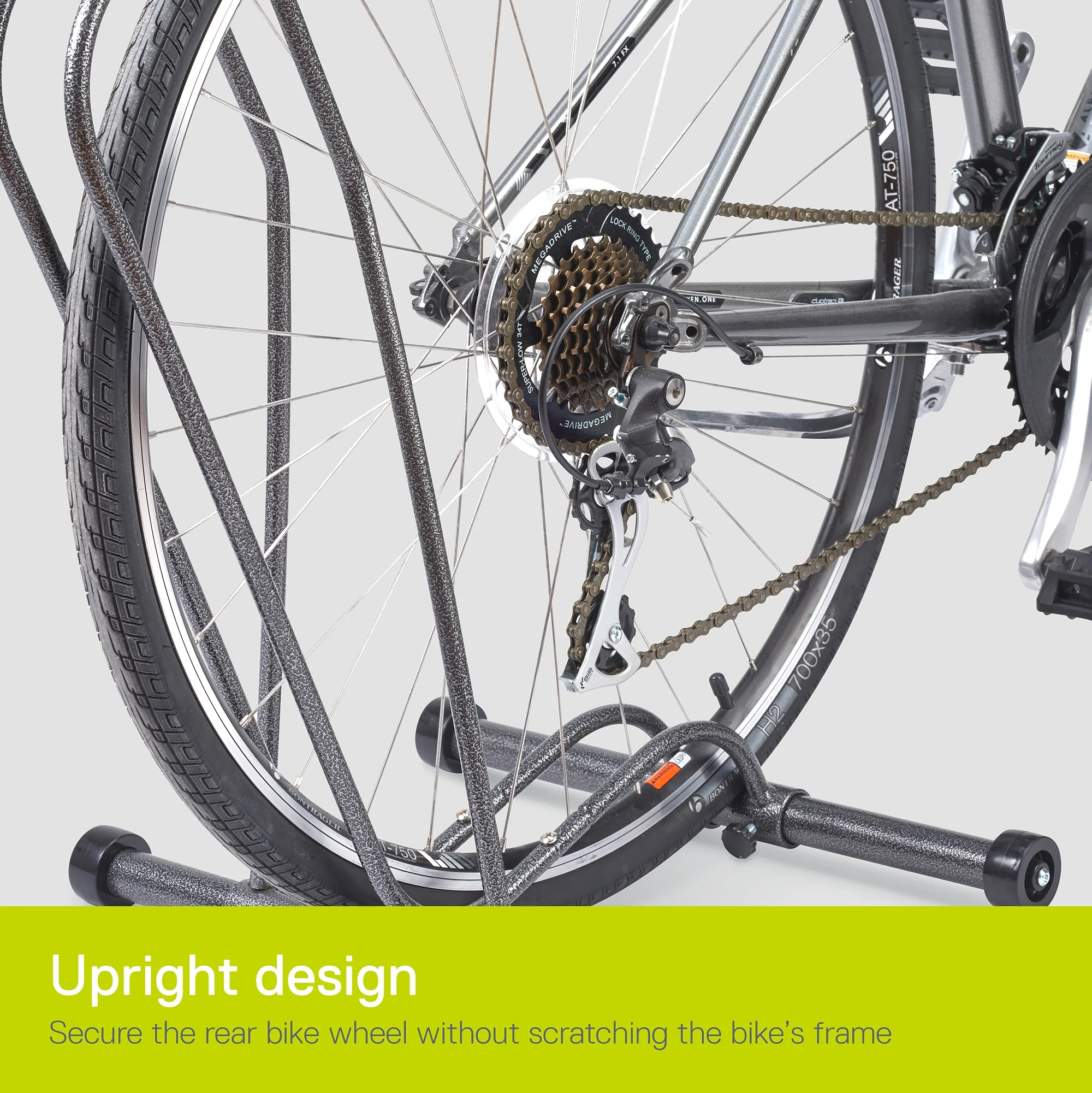 Delta Cycle Single Bike Stand Floor, Tool-Free Adjustable Rolling Floor Stand for Mountain, Fat Tire, Road Bikes, Freestanding Bike Stand For Garage Parking