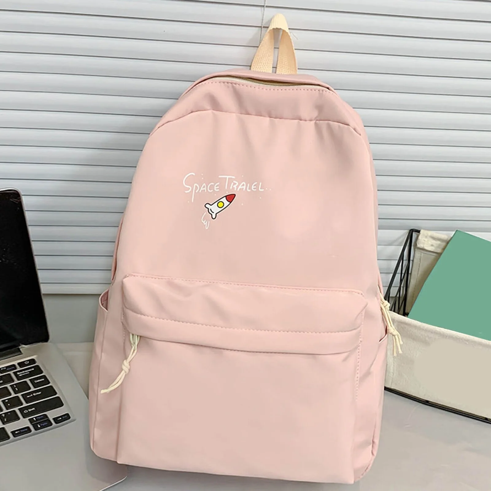 Backpacks for School Male And Female High Capacity Students Backpack Rucksack Leisure Campus Bag Youth Fashion Simple School Bag Pink