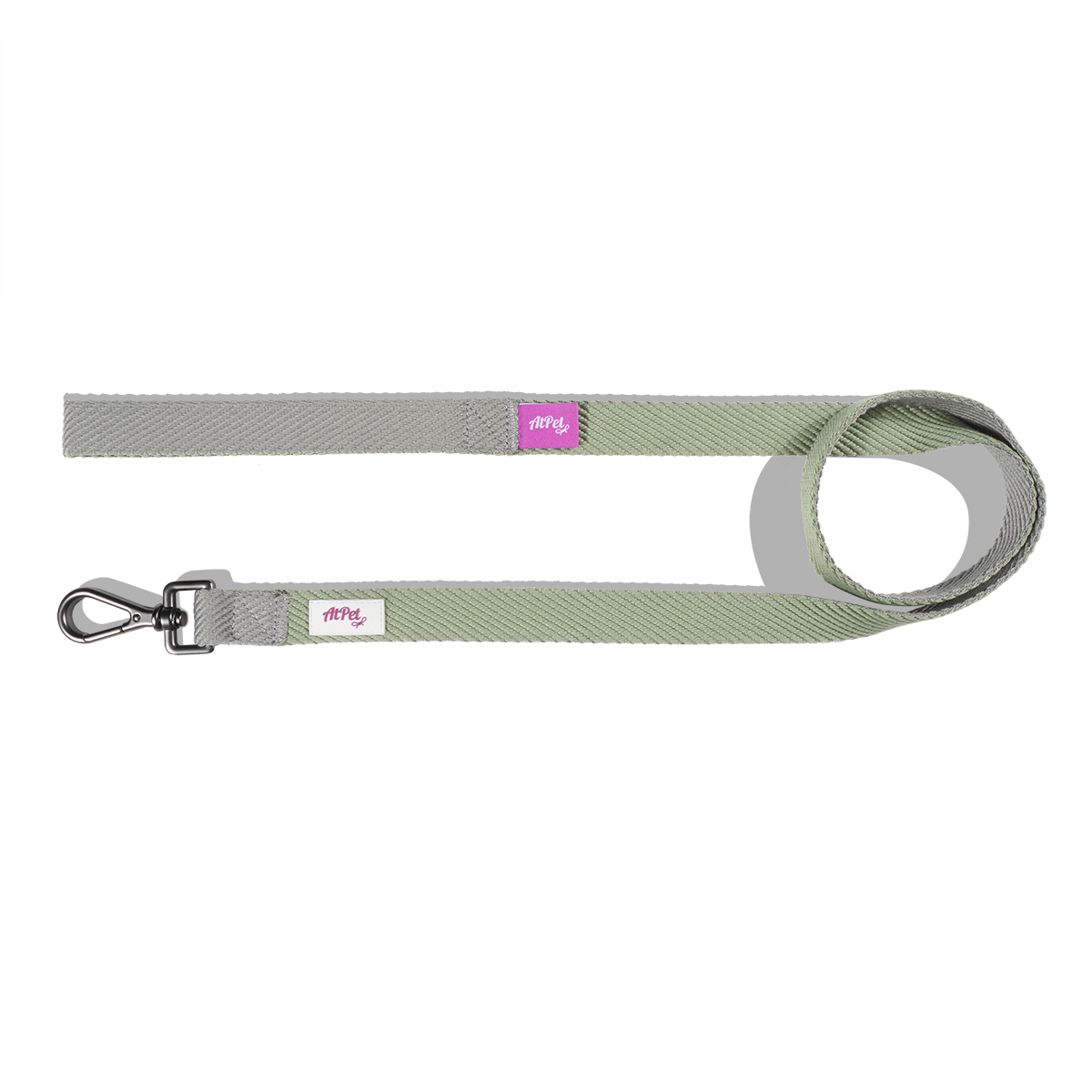 AtPet Limitation Cotton Webbing Dog Leash, Heavy Duty, Soft, Lightweight, Breathable, Comfort Fit ,(L, Green)