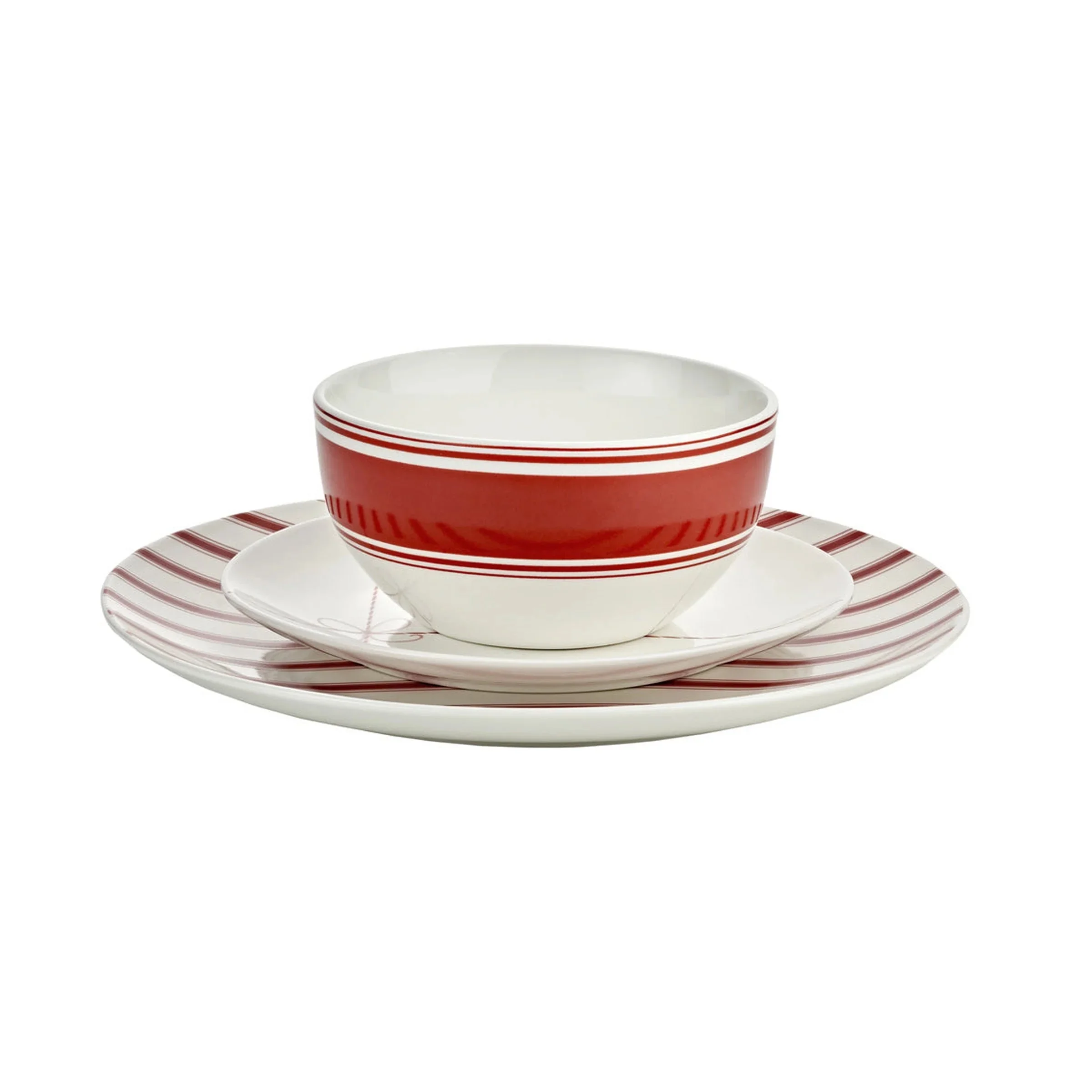 Holiday Present Porcelain 12 Piece Dinnerware Set, Service For 4