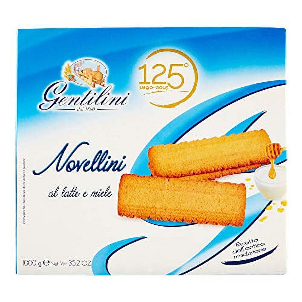 Novellini Italian Milk And Biscuit Cookies | 250 Gram | 8.8 Ounce | Pack Of 8
