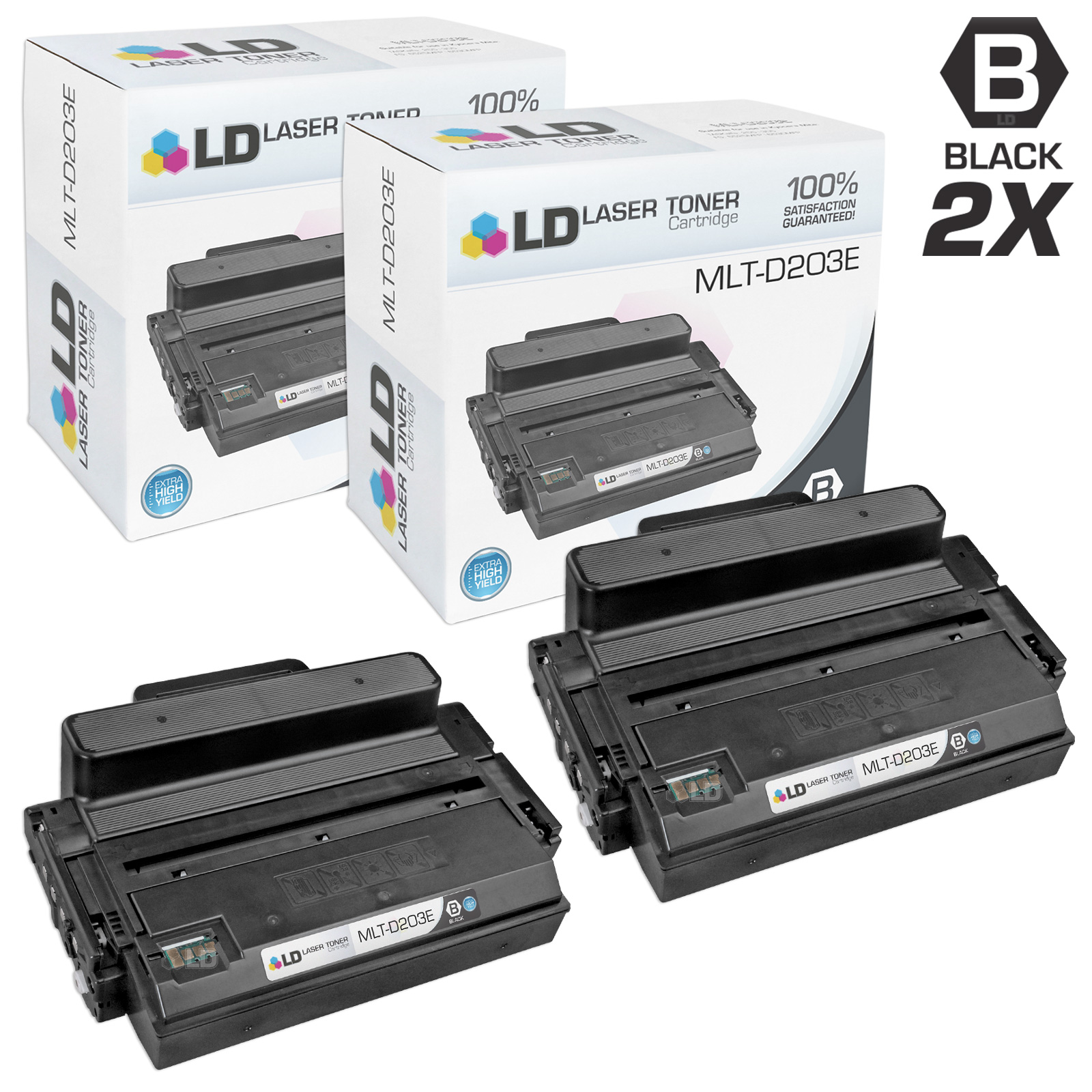 LD Compatible Replacement for MLT-D203E Extra High Yield Black Toner Cartridge 2-Pack for SL-M3820DW, SL-M3870FW, SL-M4020ND, SL-M4070FR