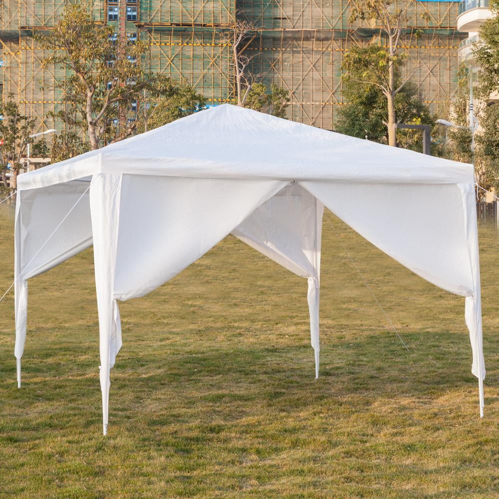 Zimtown 10'x10' Wedding Party Canopy Tent 4 Removable Sidewalls with Windows