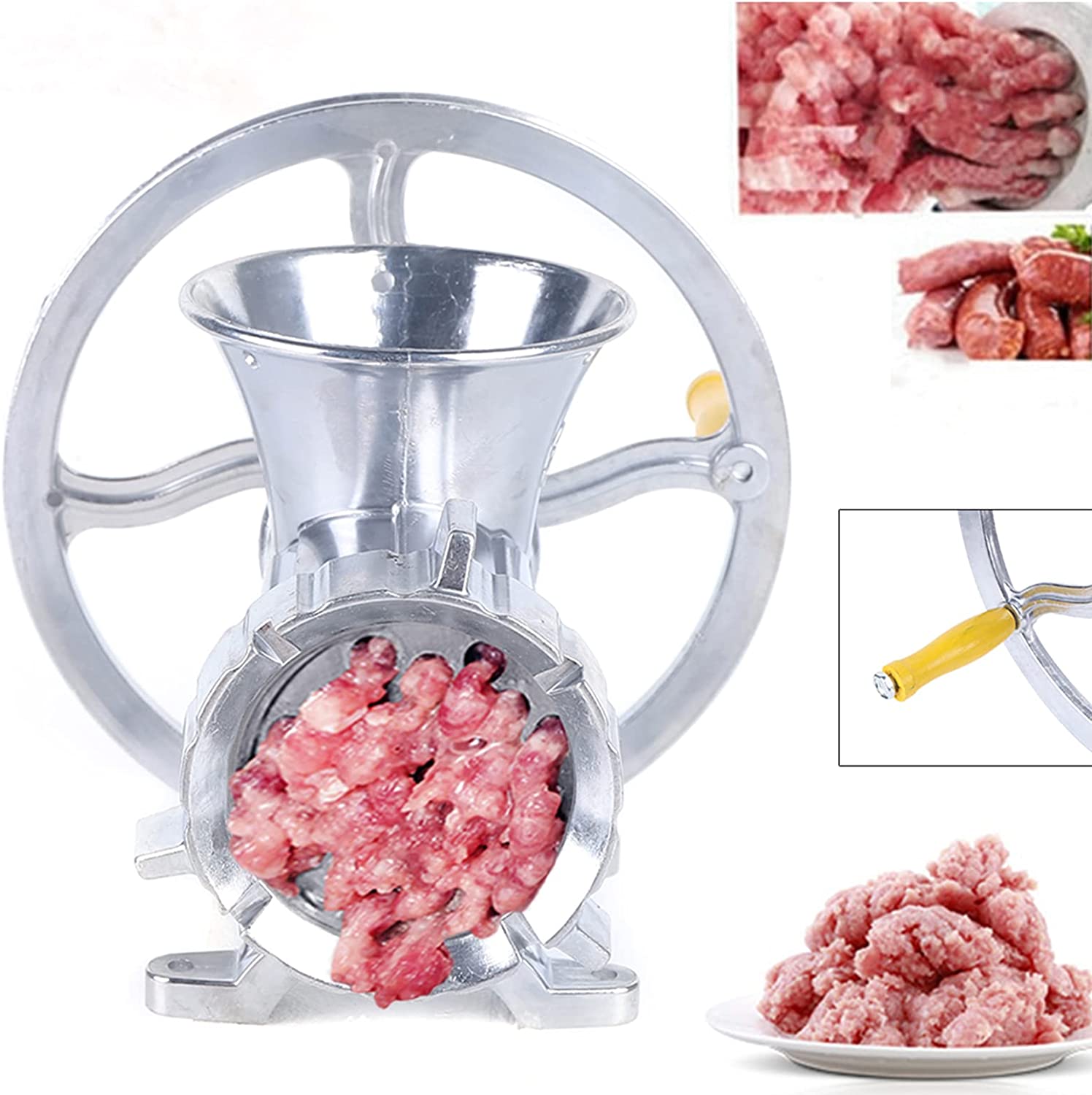 FETCOI Manual Meat Grinder Mincer Sausage Stuffer Filling Machine Aluminum Kitchen