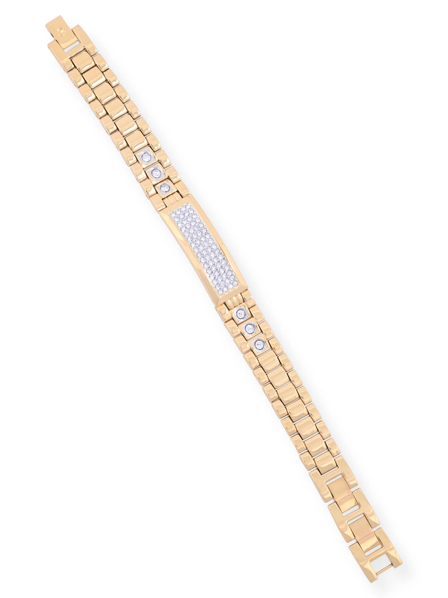 Elgin Adult Male Watch and Bracelet Set in Gold and Stones in (FG180016ST)