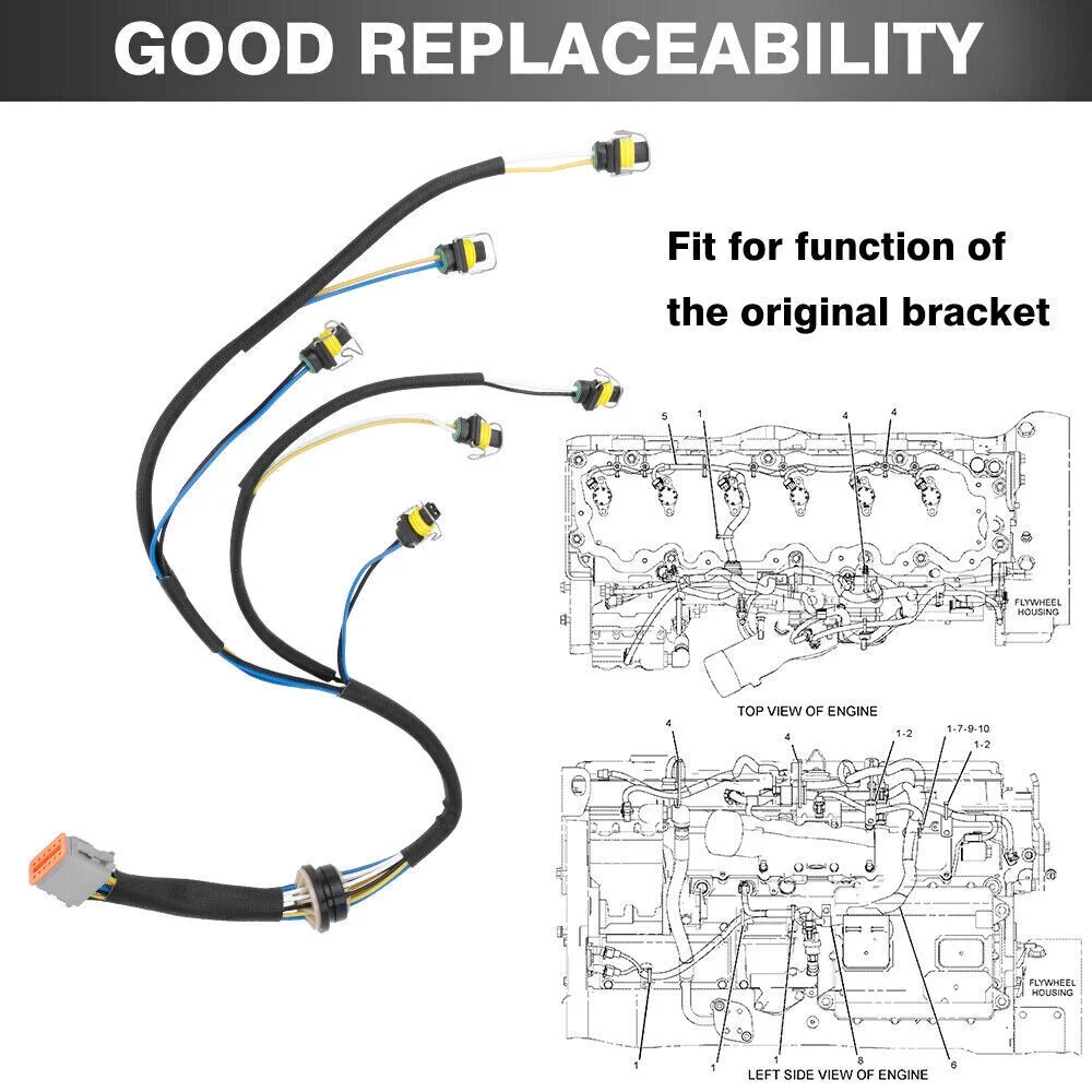 Fuel Injector Wiring Harness 222-5917 153-8920 for CAT C7 Diesel Engine US